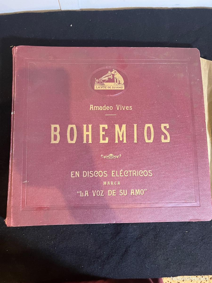 Discos para gramofone: &Aacute;lbum Bohemios &ndash; Amadeo Vives &ndash; La Voz de Su Amo &ndash; Colecci&oacute;n completa de 5 discos de pizarra 78 RPM