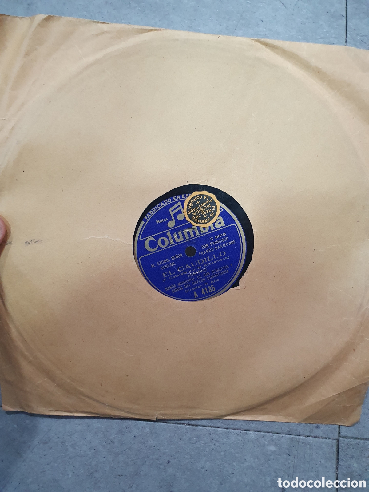 Schellackplatten: Disco pizarra. El Caudillo/ Legionarios y regulares.