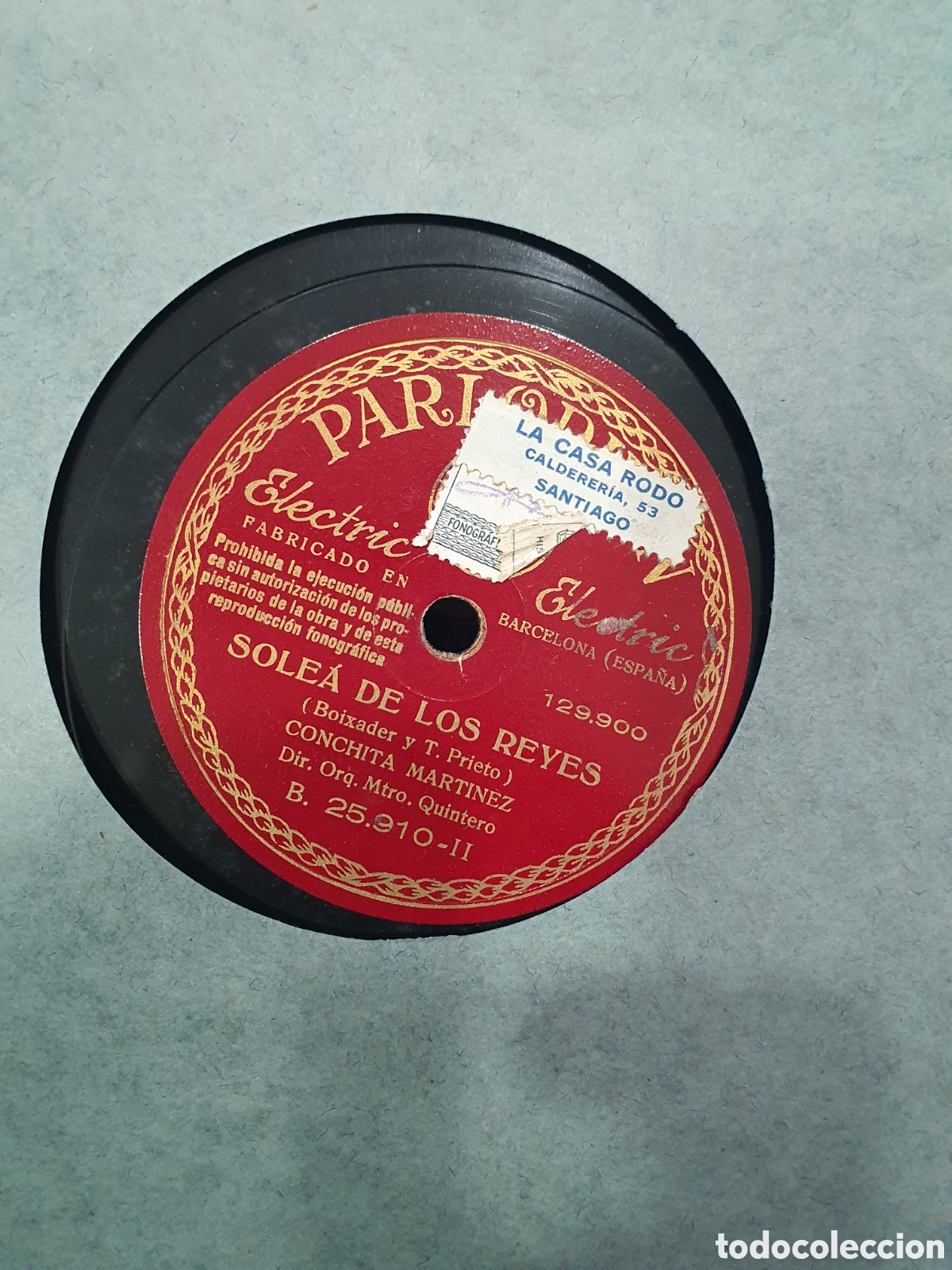 Discos de pizarra: Maria Salom&eacute; y Sole&aacute; de los Reyes. Disco de pizarra.