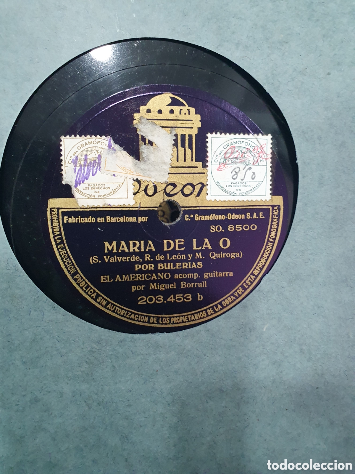 Discos de pizarra: Maria de la O y Aires cubanos. Disco de pizarra