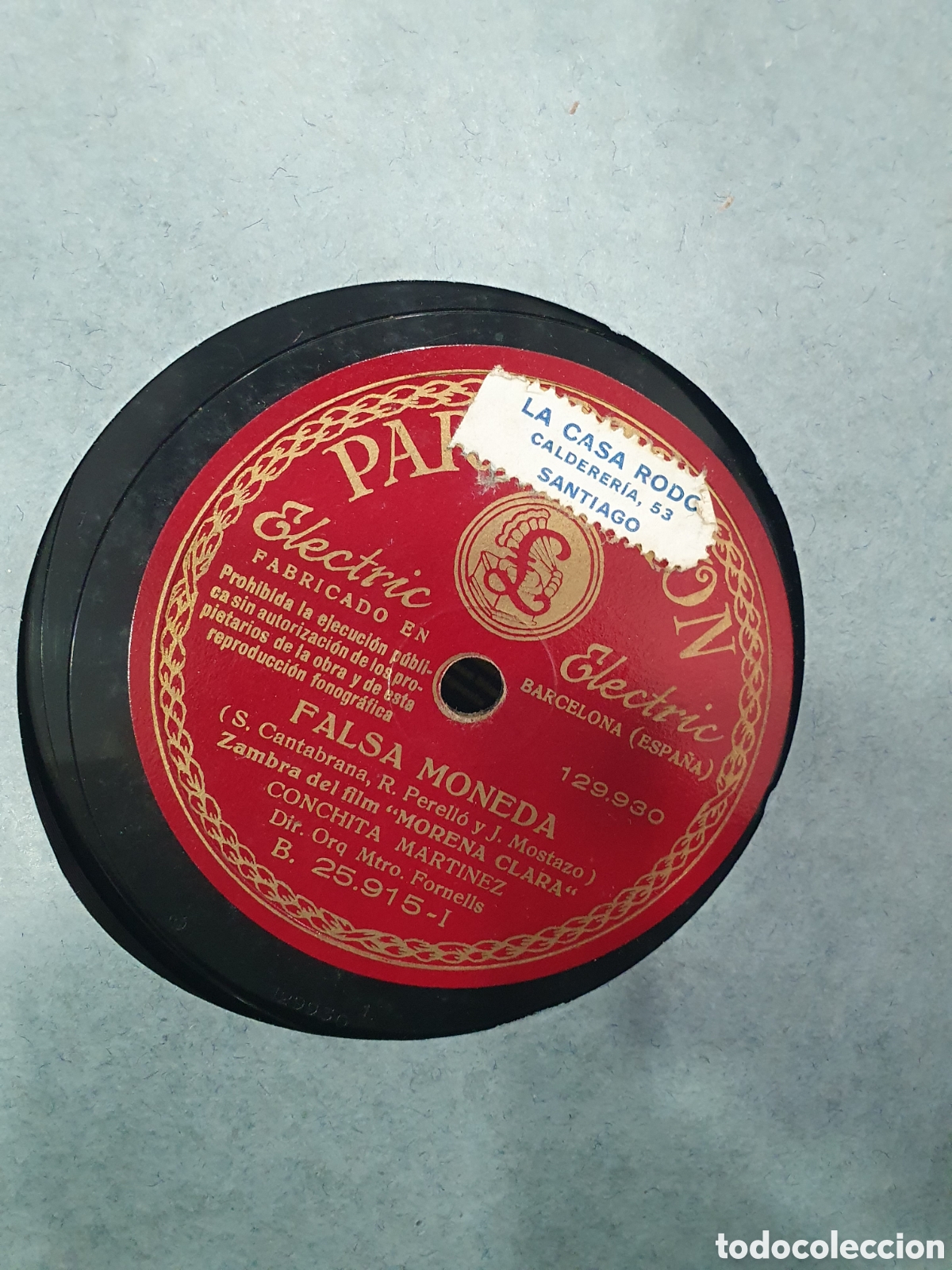 Discos de pizarra: Falsa Moneda y &Eacute;chale Guinda al pavo. Disco de pizarra.