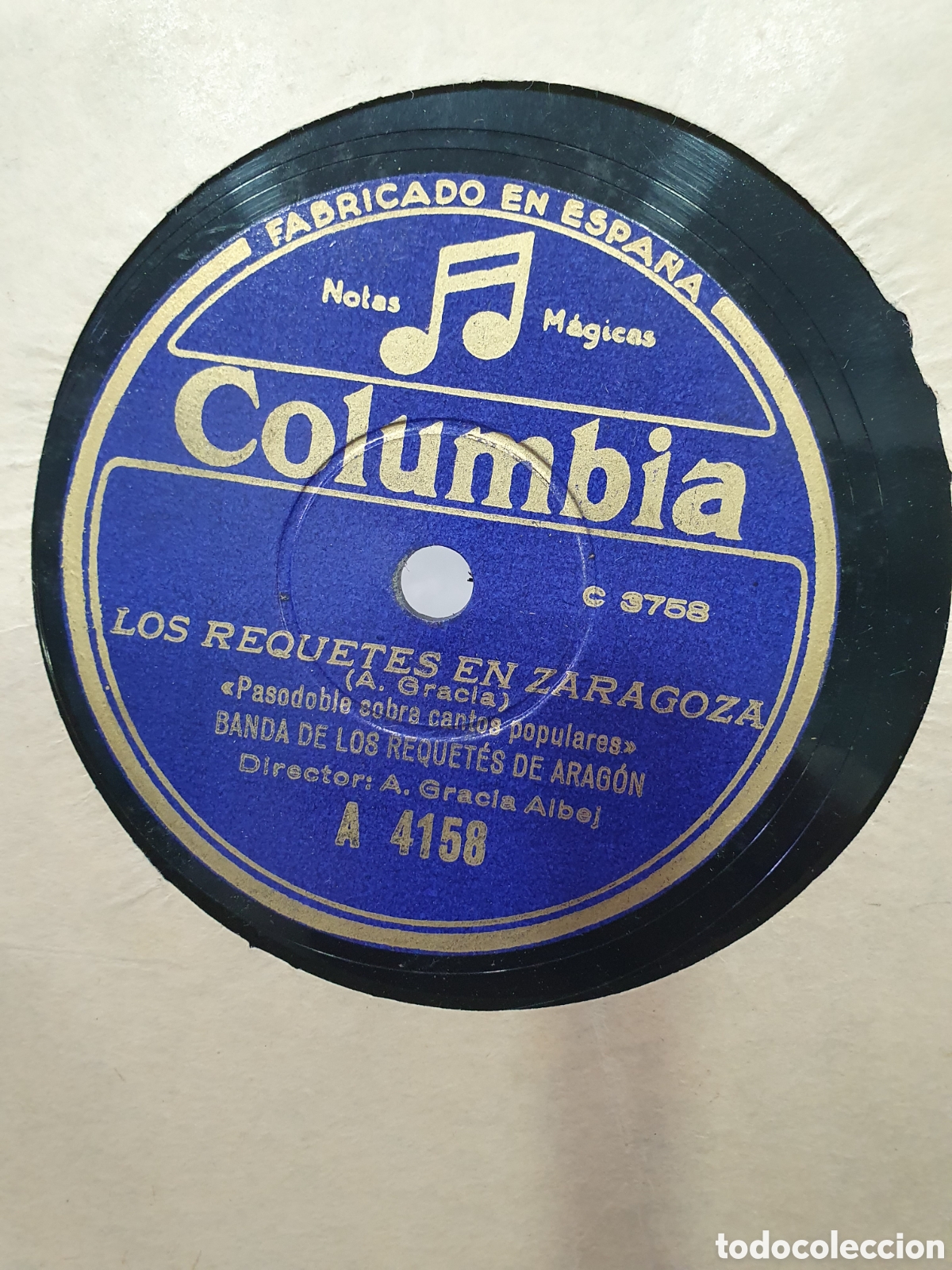 Discos de pizarra: Los Requetes en Zaragoza y Alerta. Disco de pizarra.