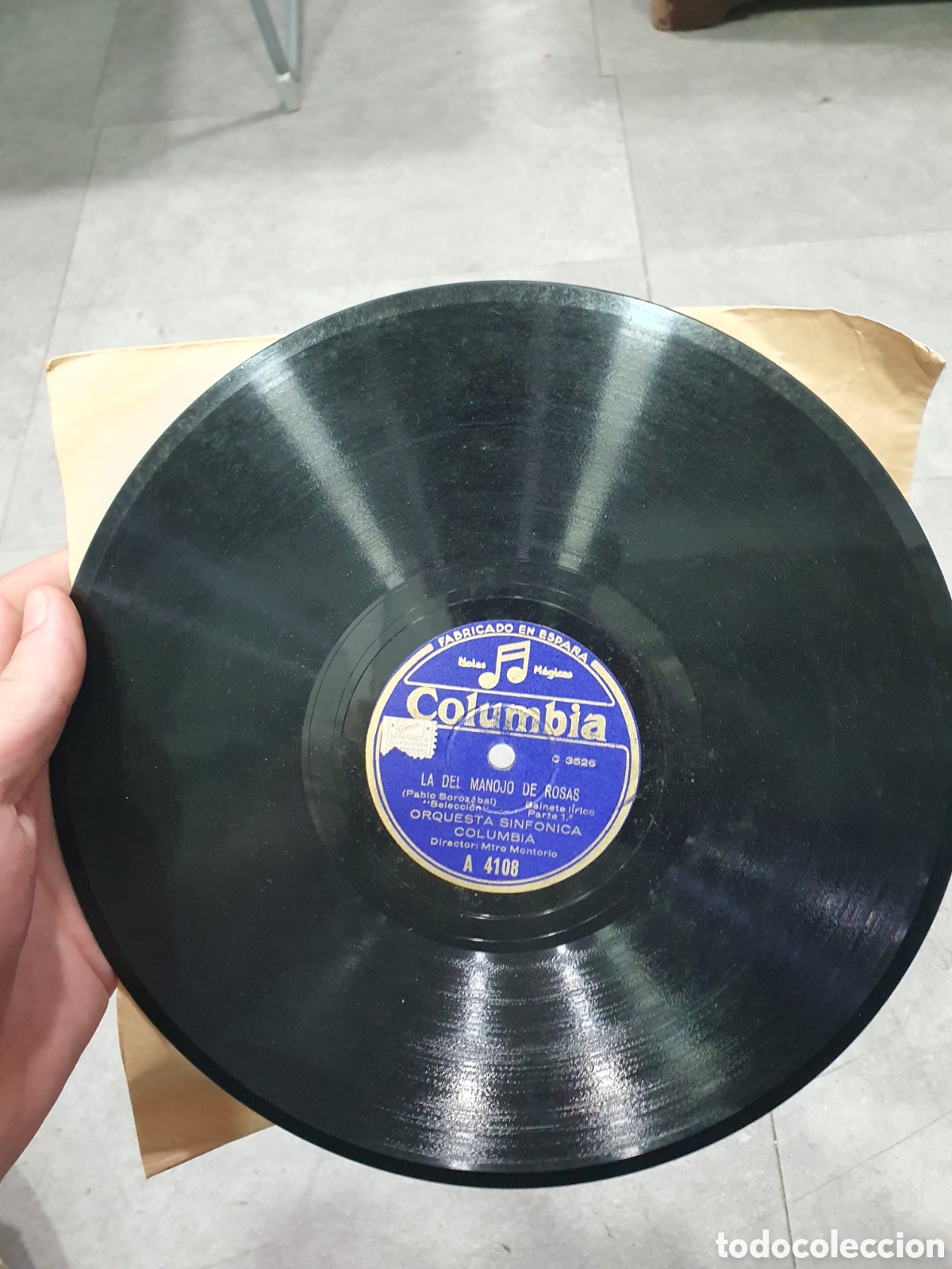 Discos de pizarra: La del manojo de rosas. Disco de pizarra - Foto 2