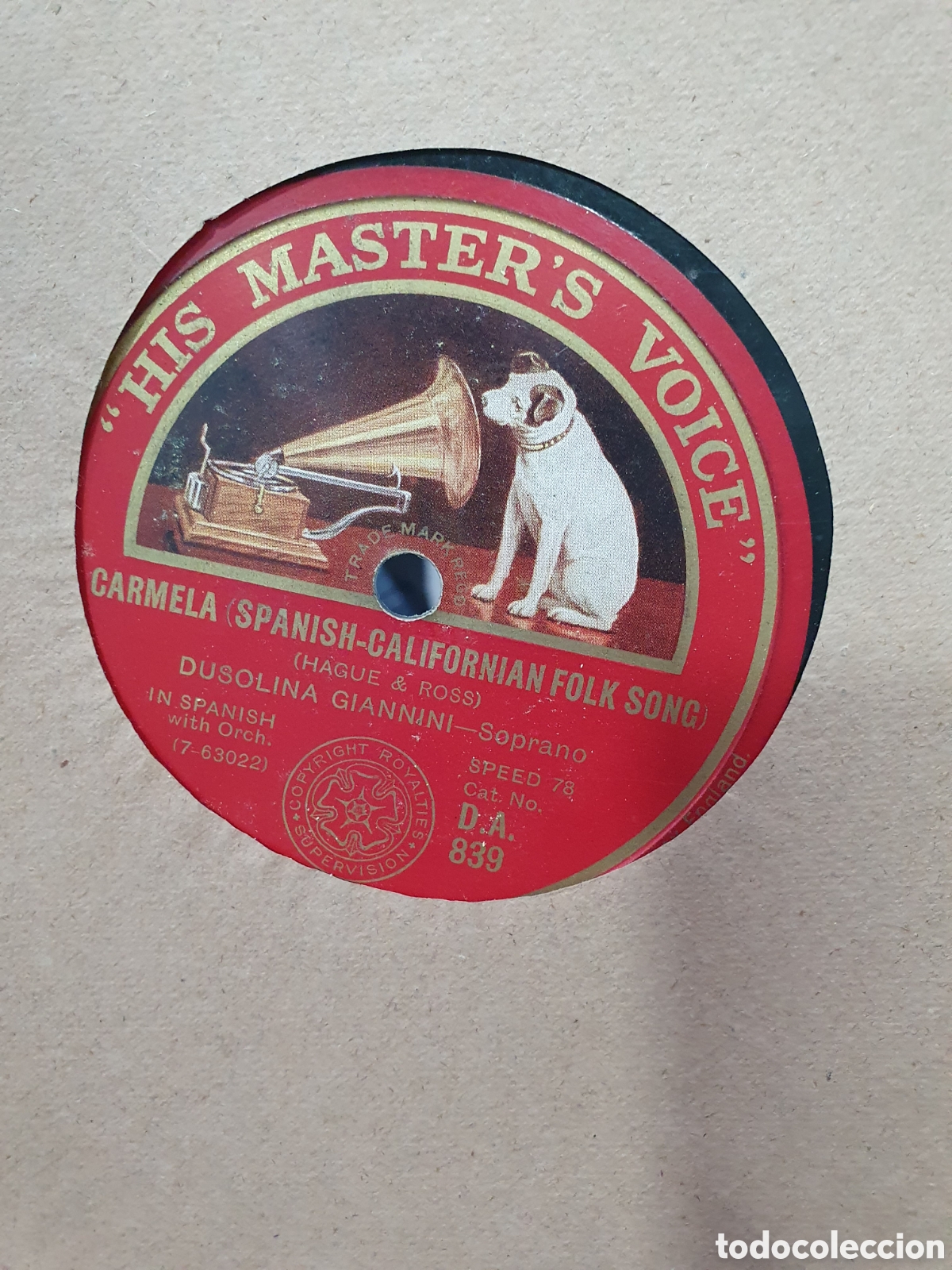 Discos de pizarra: Carmela y cielito lindo. Disco de pizarra. - Foto 2
