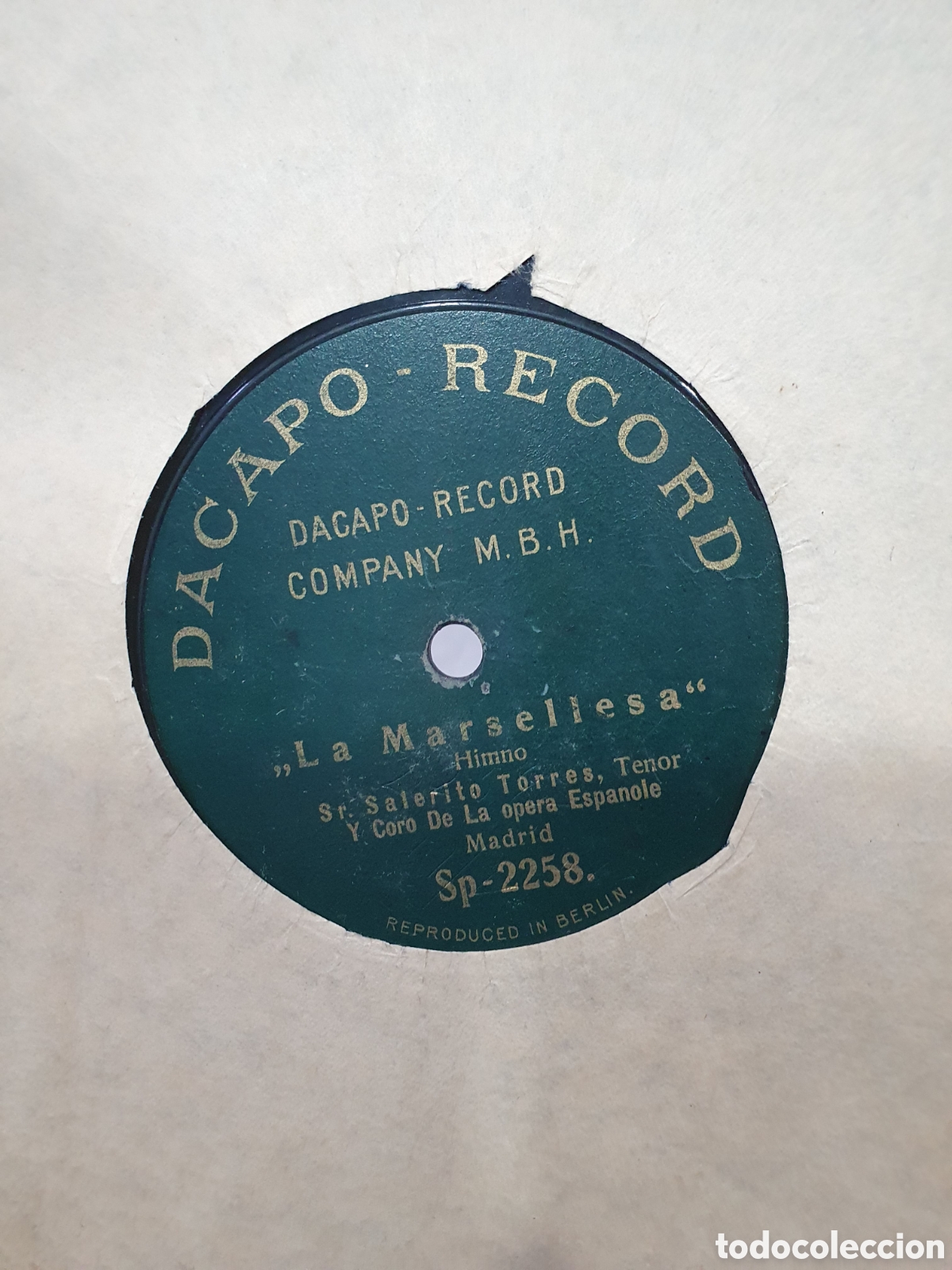 Discos de pizarra: Himno La Marsellesa y La Dolores. Disco de pizarra.