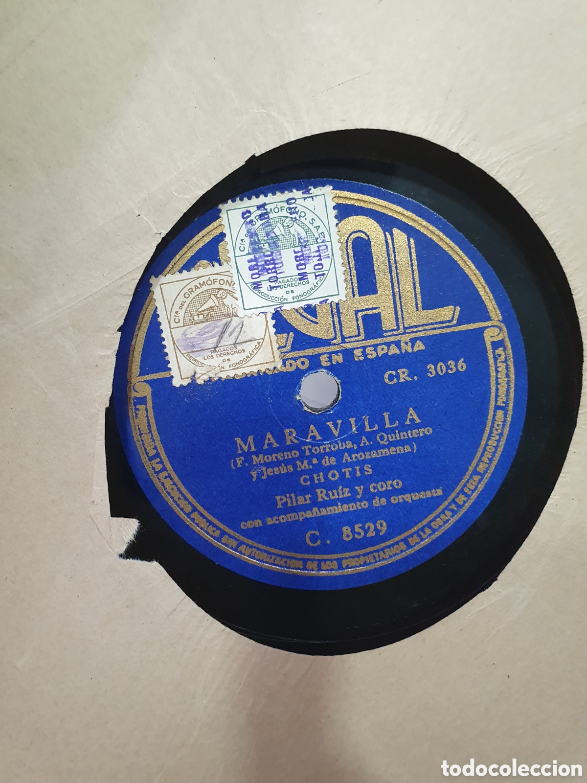 Discos de pizarra: Maravilla. Disco de pizarra. - Foto 2