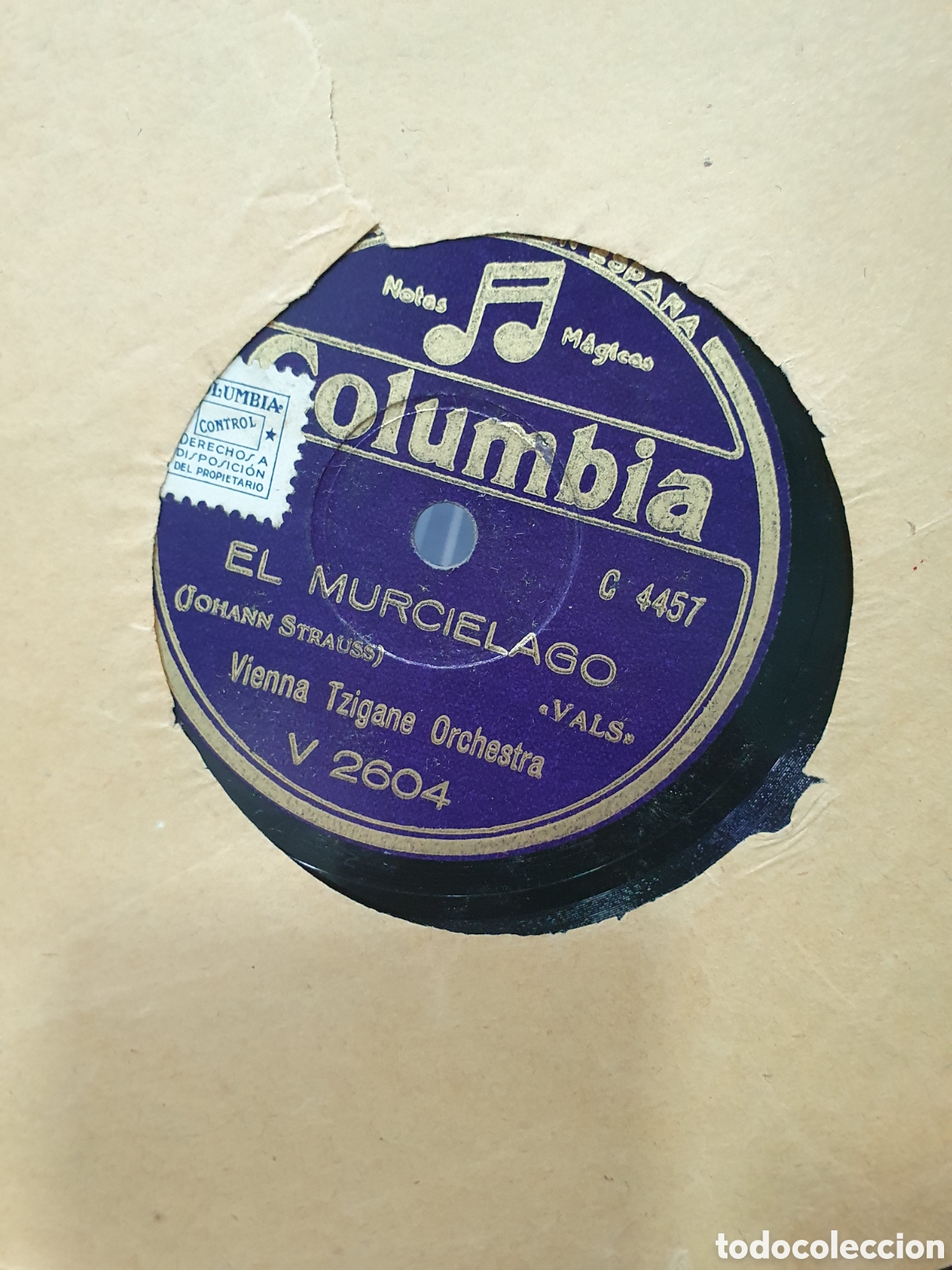 Discos de pizarra: La viuda alegre y El Murci&eacute;lago. Disco de pizarra - Foto 2