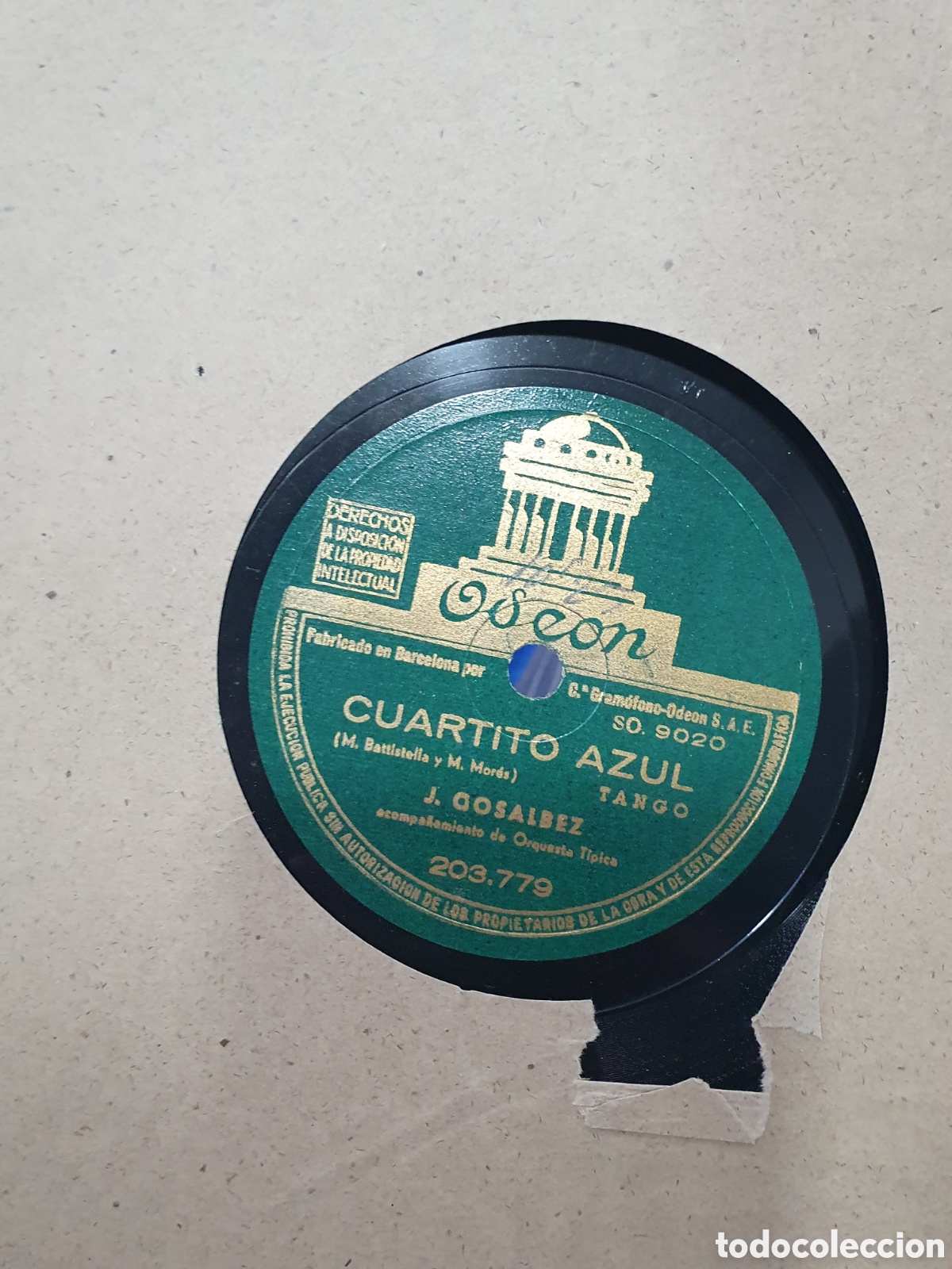 Discos de pizarra: Nostalgia y Cuartito azul. Disco de pizarra - Foto 2