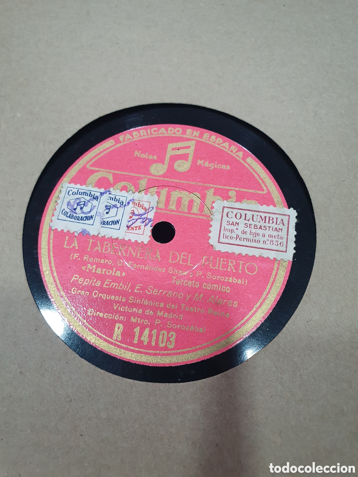Discos de pizarra: La tabernera del puerto. Disco de pizarra - Foto 2