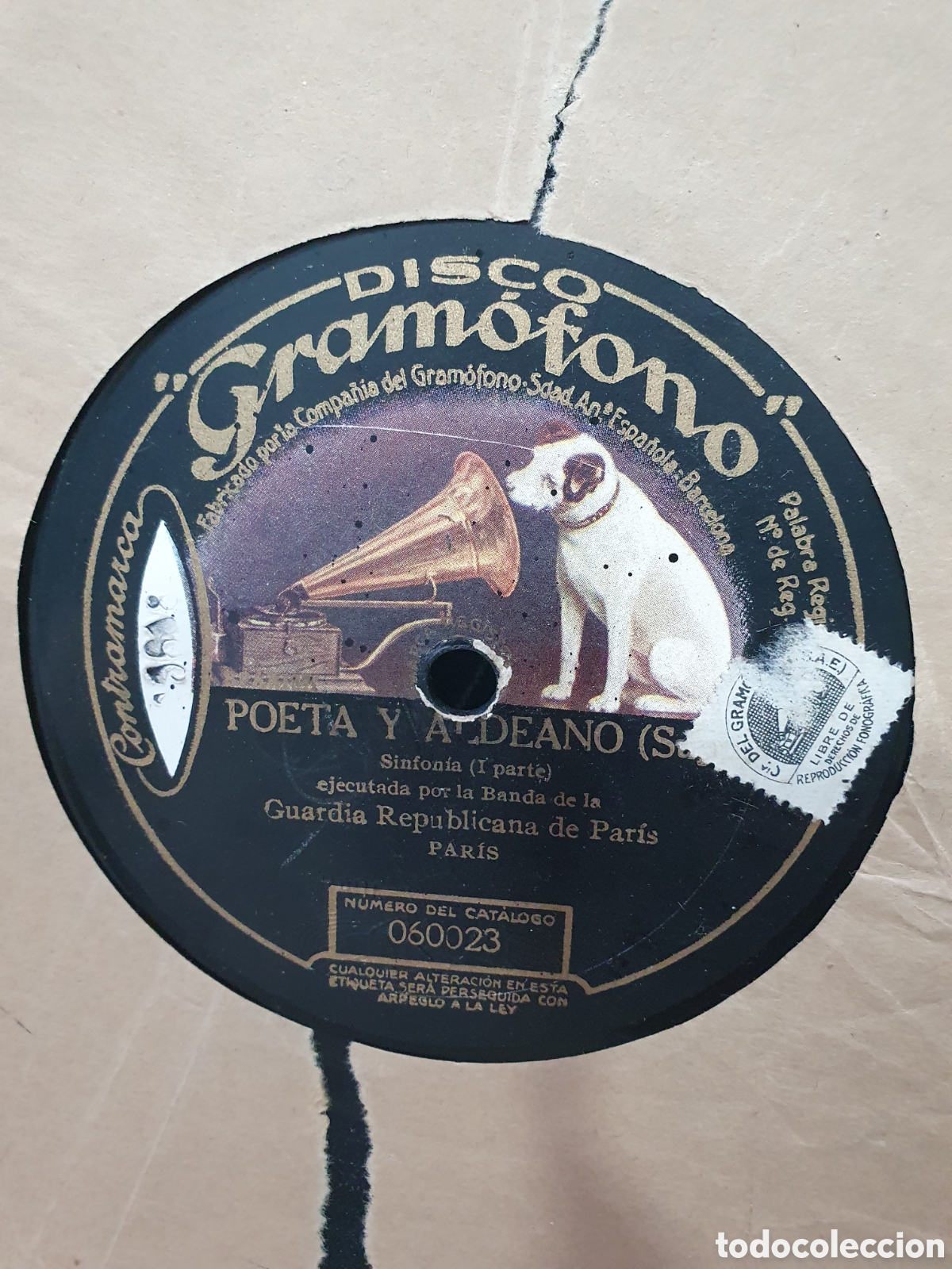 Discos de pizarra: Poeta y aldeano. Disco de pizarra. - Foto 2