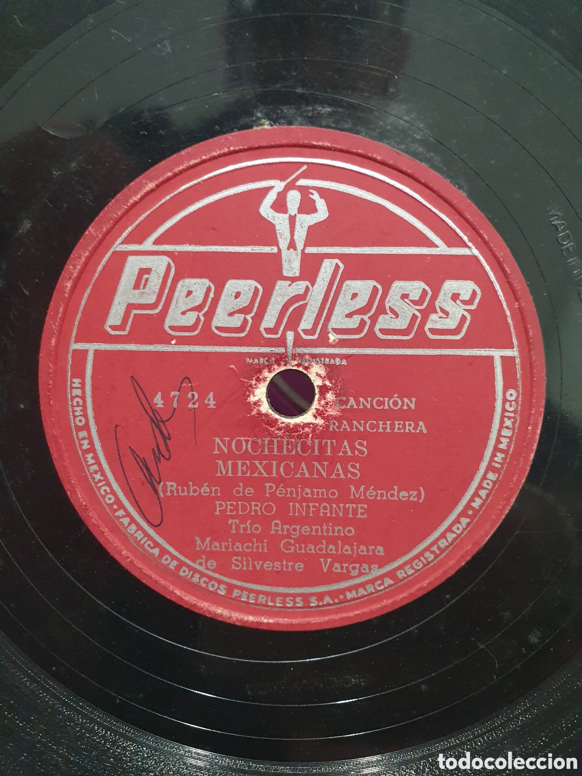 Shellac records: Nochecitas mexicanas y Un mundo raro. Disco de pizarra