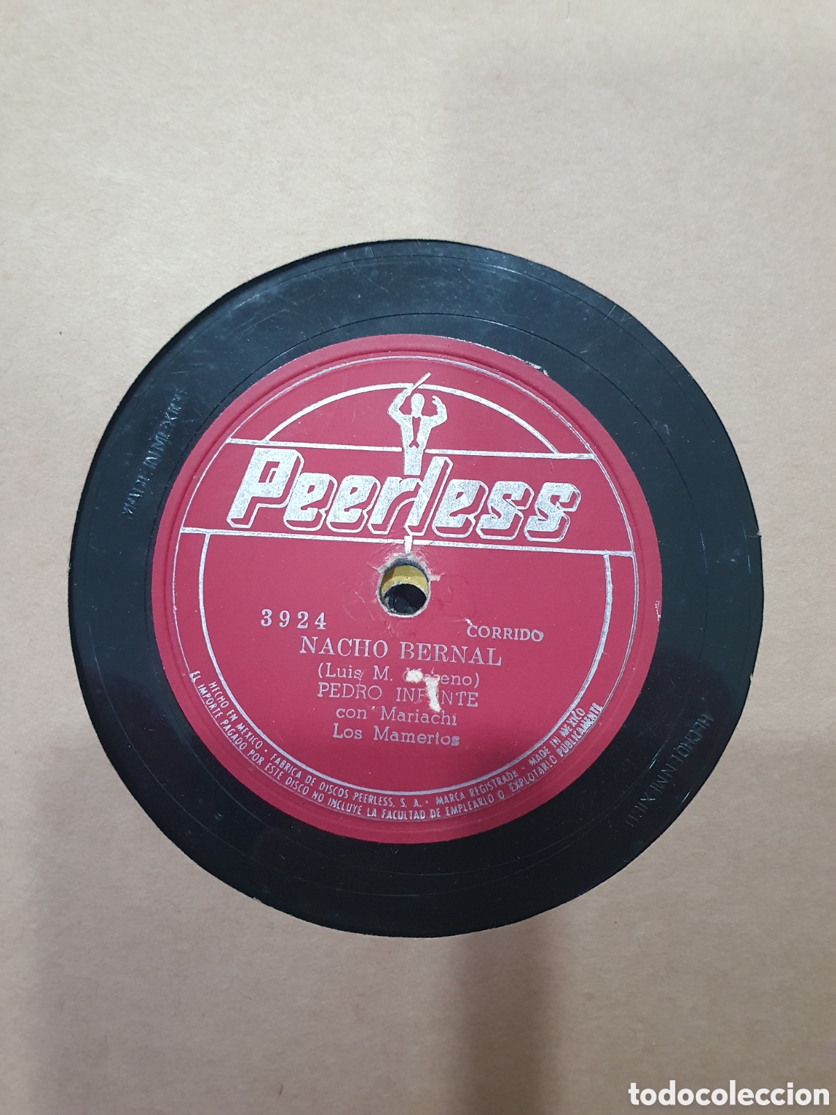 Shellac records: Disco de pizarra Pedro Infante Mariachis.