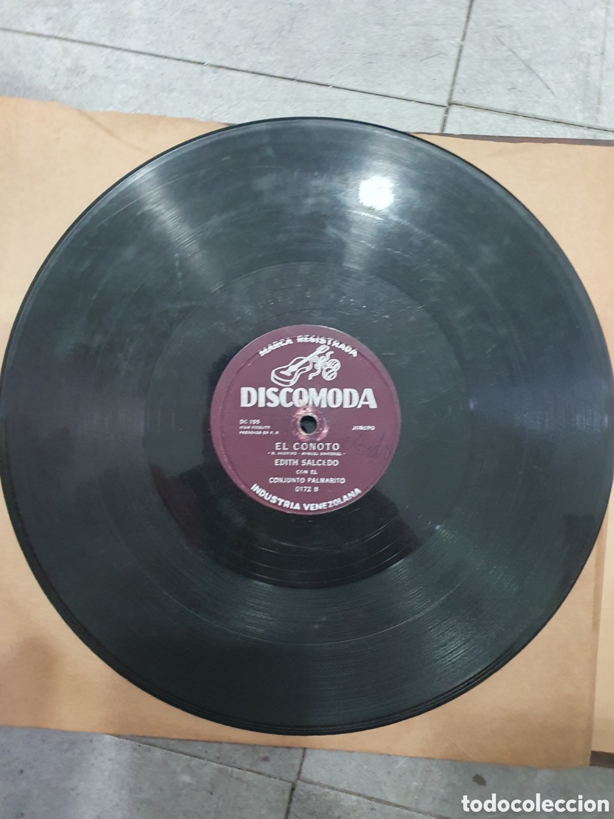 Discos de pizarra: Noche de lluvia y El Conoto. Disco de pizarra - Foto 2