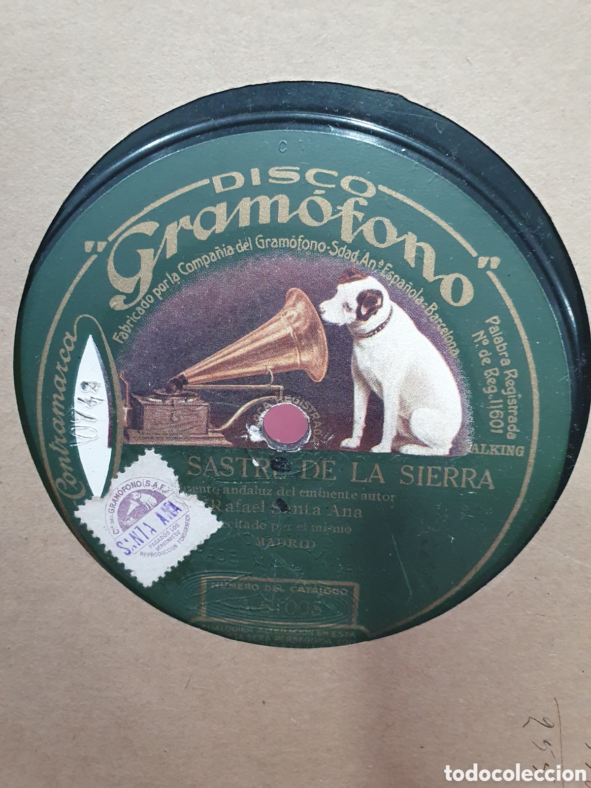 Discos de pizarra: El sastre de la Sierra. Disco de pizarra - Foto 1
