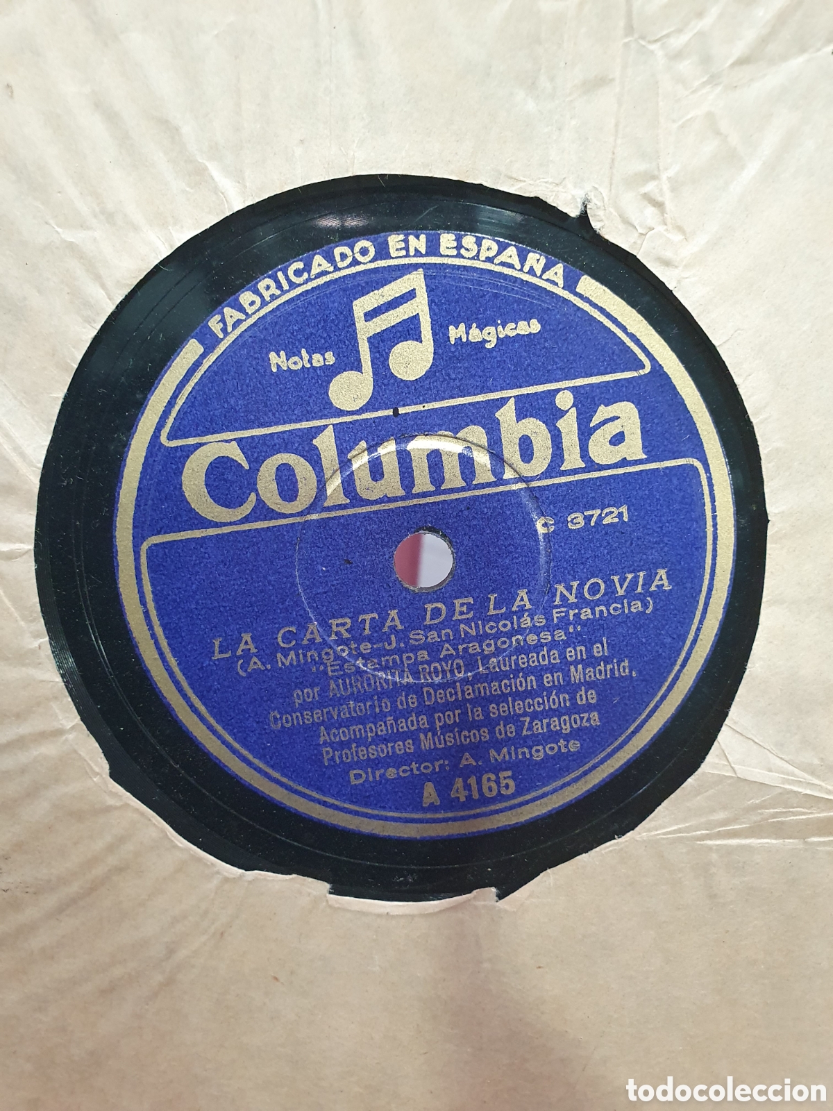 Shellac records: La carta de la novia y la &uacute;ltima palabra. Disco de pizarra