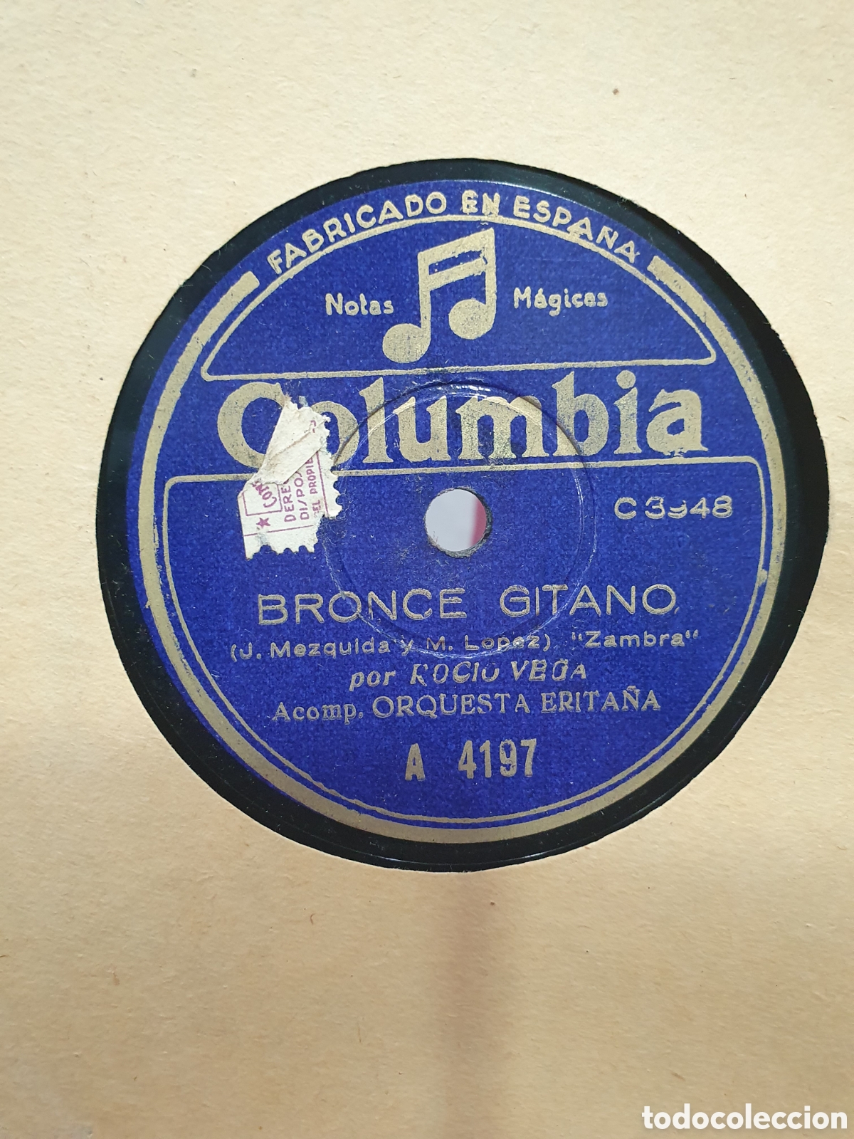 Shellac Records: Bronce gitano y motivo andaluz. Disco de pizarra