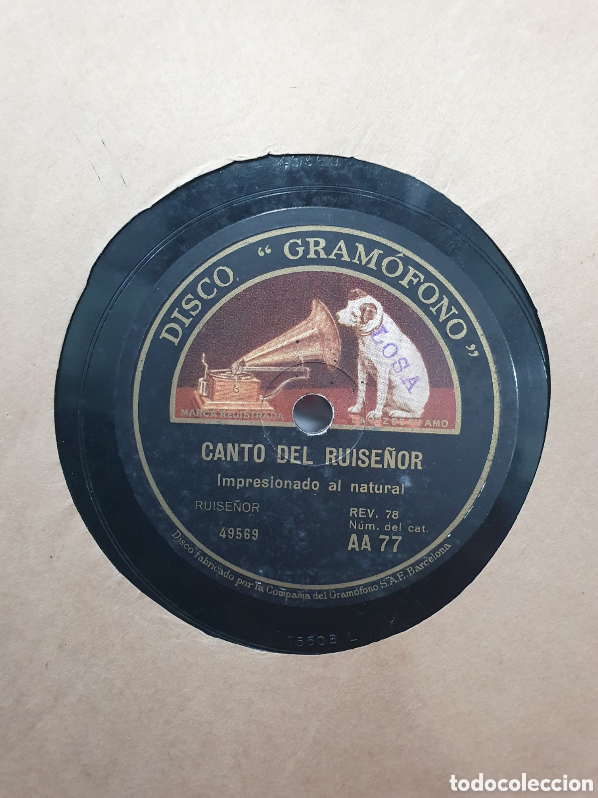 Discos de pizarra: Canto del ruise&ntilde;or. Disco de pizarra - Foto 2