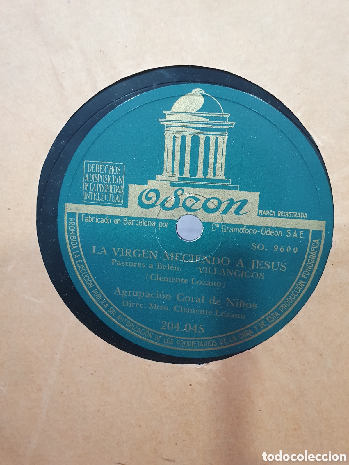 Discos para gramofone: Disco de pizarra Villancicos.