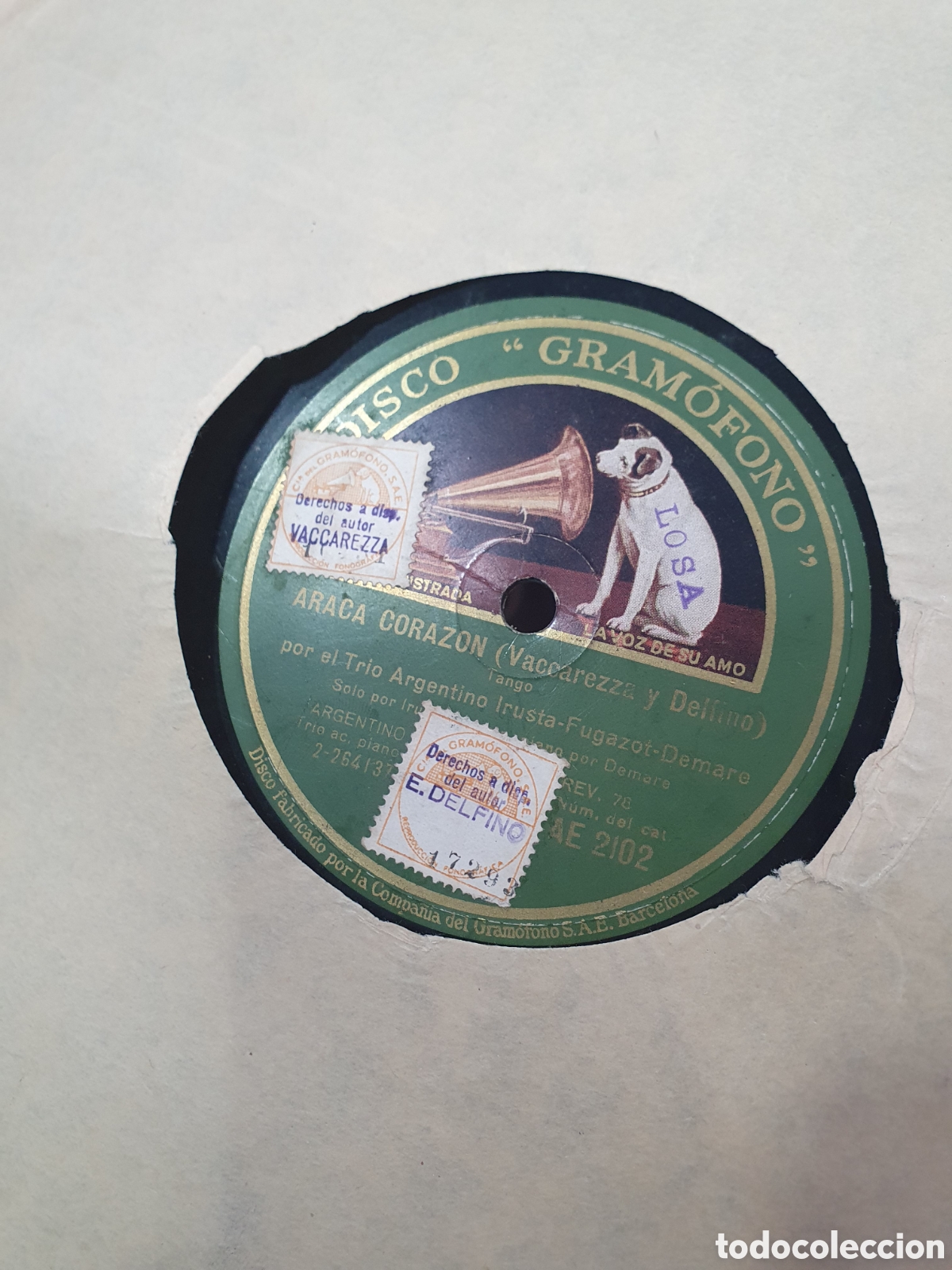 Discos de pizarra: La Choyana y Araca Coraz&oacute;n. Disco de pizarra - Foto 2