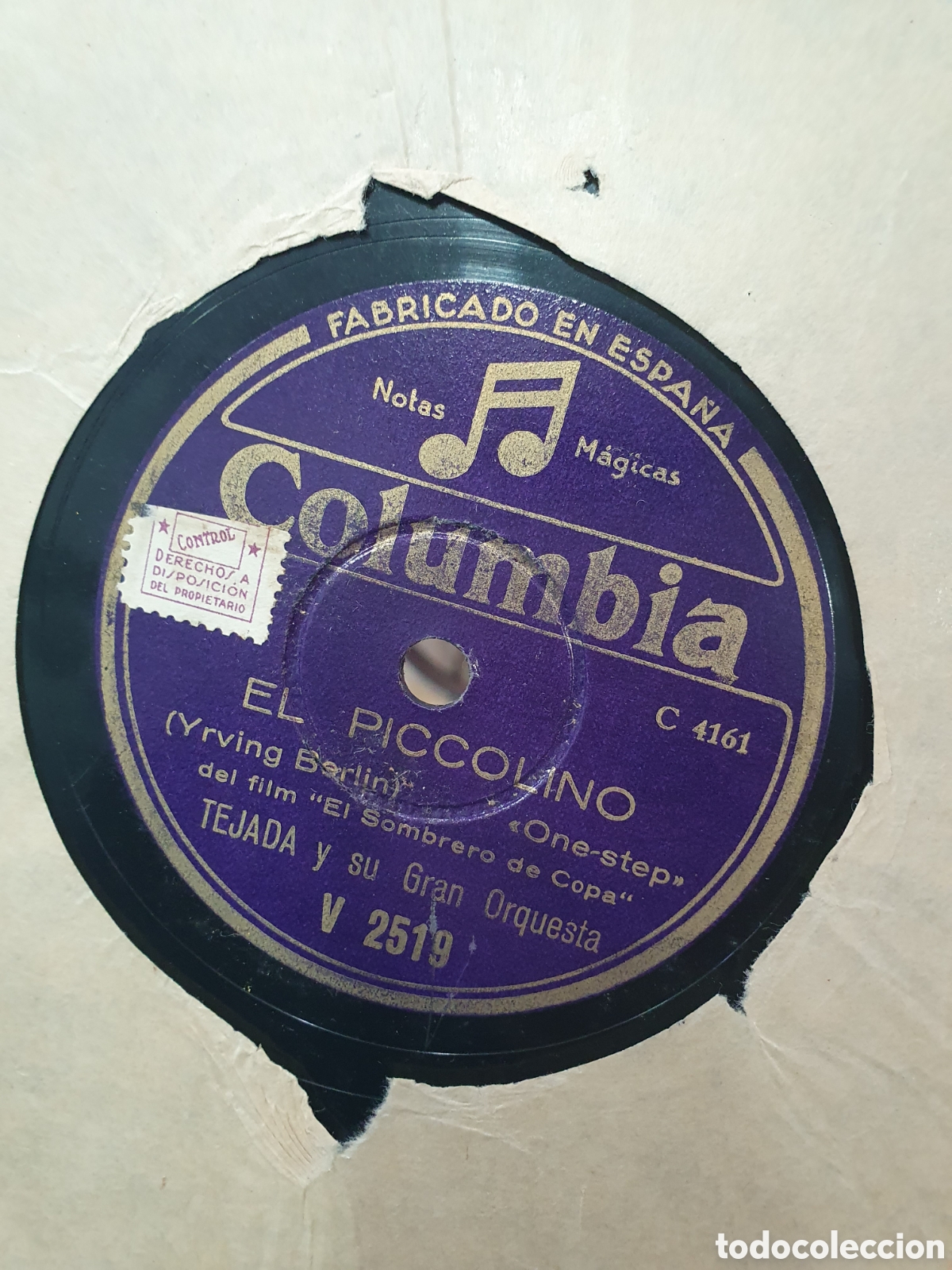 Discos de pizarra: O, ya ya y El Piccolino. Disco de pizarra - Foto 2