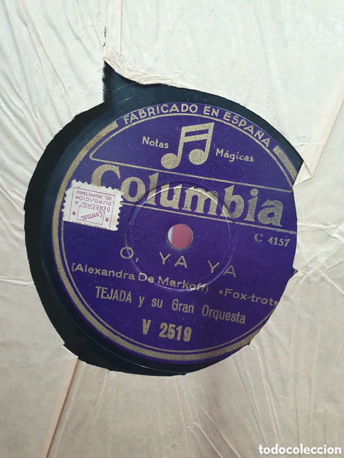 Discos de pizarra: O, ya ya y El Piccolino. Disco de pizarra - Foto 1
