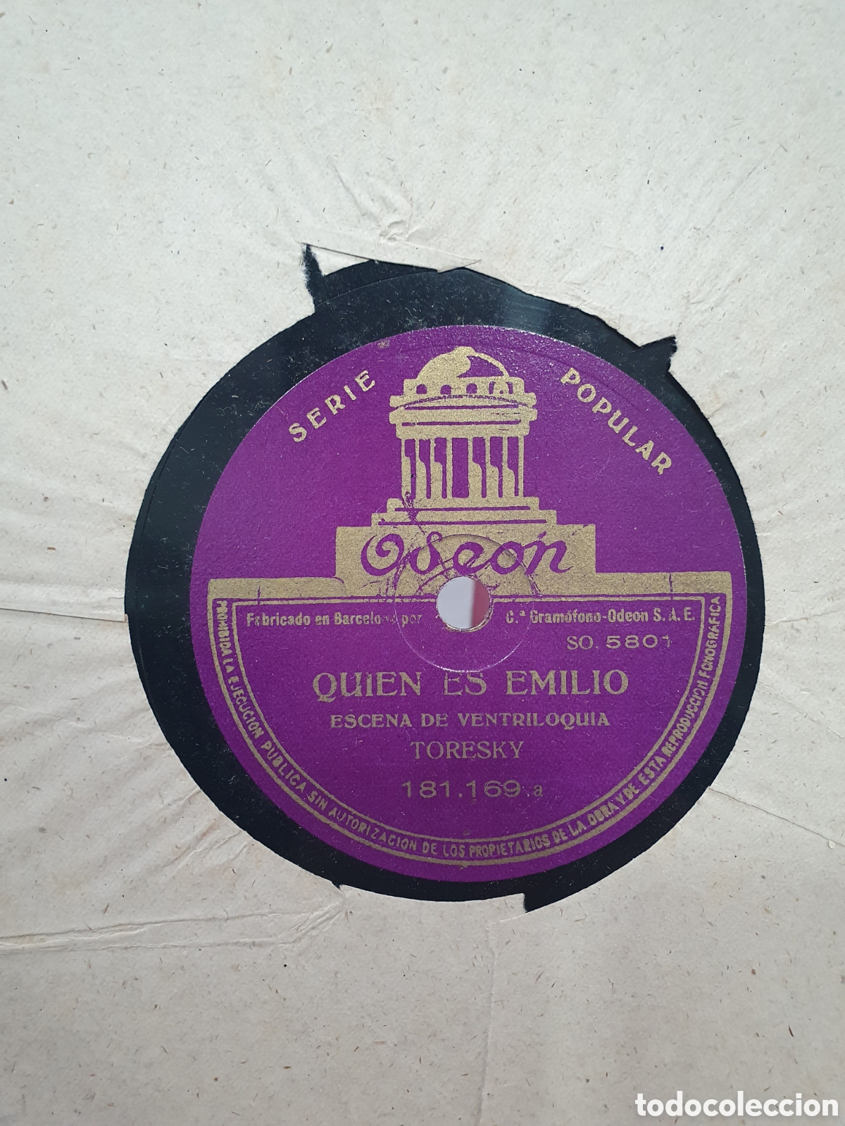 Discos de pizarra: Quien es Emilio y Emilio y su preceptor. Disco de pizarra.