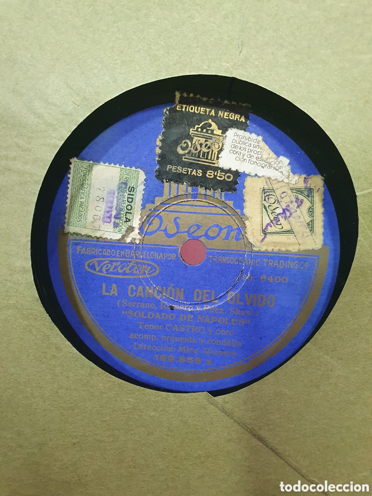 Discos de pizarra: El asombro de Damasco y La Canci&oacute;n del olvido. Disco de pizarra