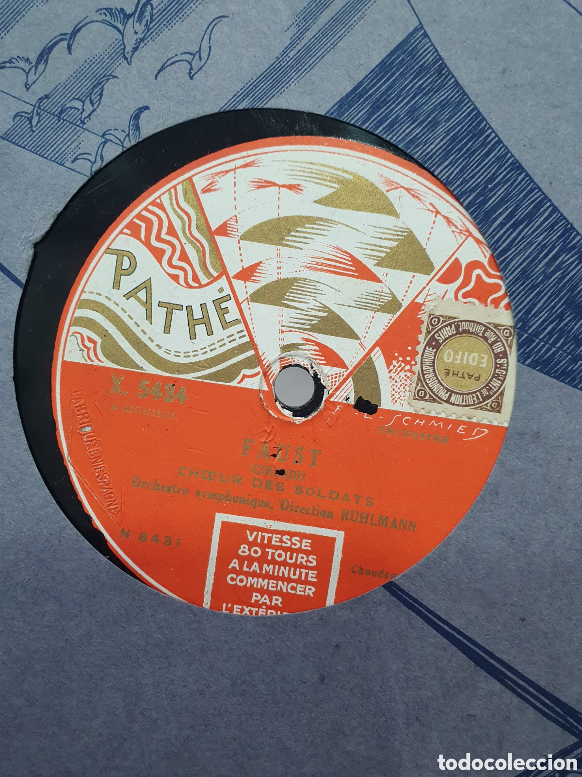 Discos de pizarra: Faust. Disco de pizarra Path&eacute;. - Foto 1