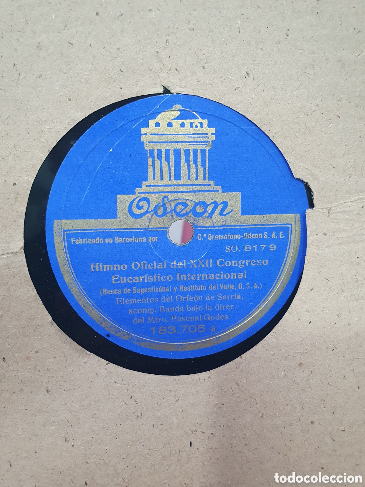 Discos de pizarra: Himno Congreso Eucar&iacute;stico Internacional. Disco de pizarra - Foto 1