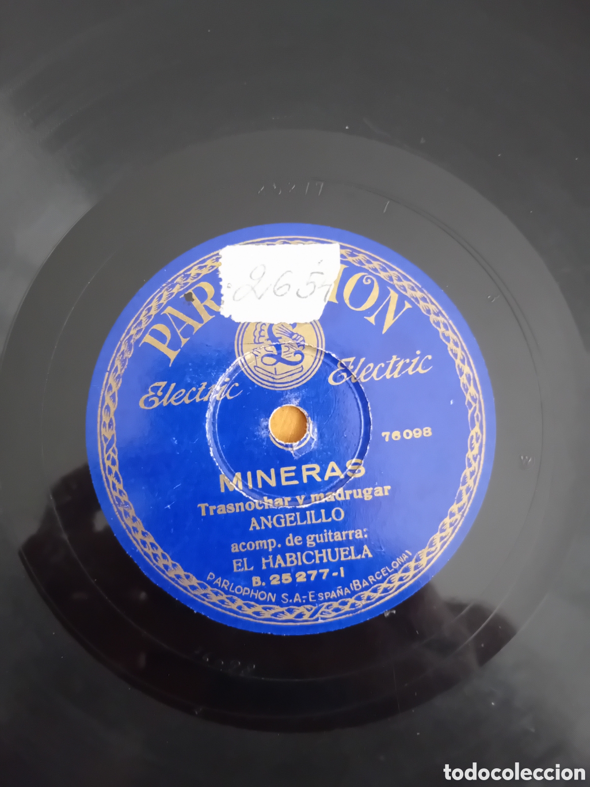 Discos de pizarra: ANGELILLO. EL HABICHUELA. MI CARMEN. MINERAS - Foto 2