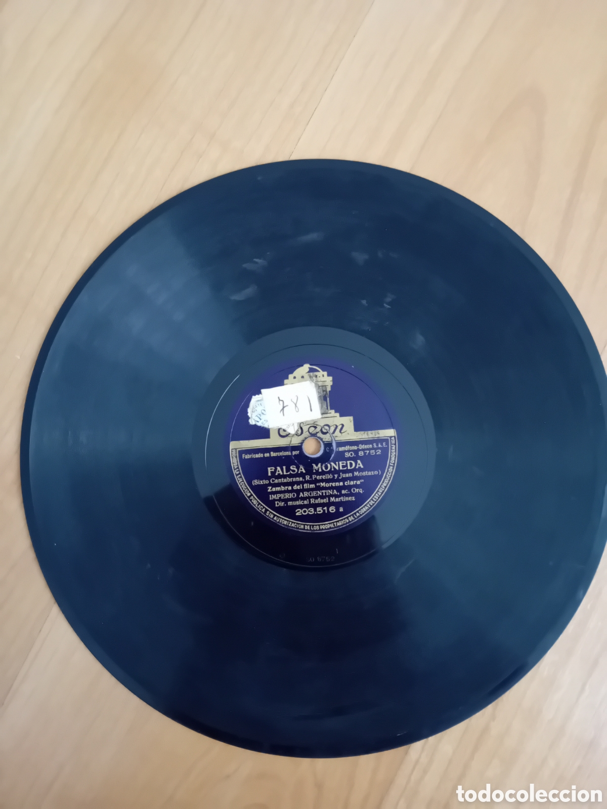 Discos de pizarra: IMPERIO ARGENTINA. FALSA MONEDA. MARIA DEL CARMEN - Foto 4