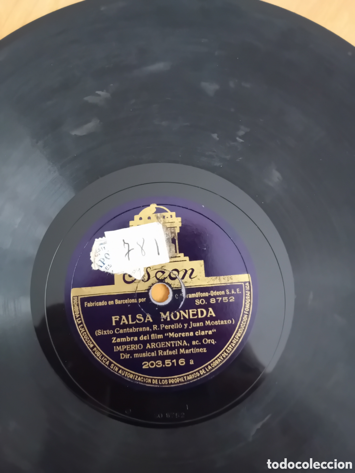 Discos de pizarra: IMPERIO ARGENTINA. FALSA MONEDA. MARIA DEL CARMEN - Foto 5
