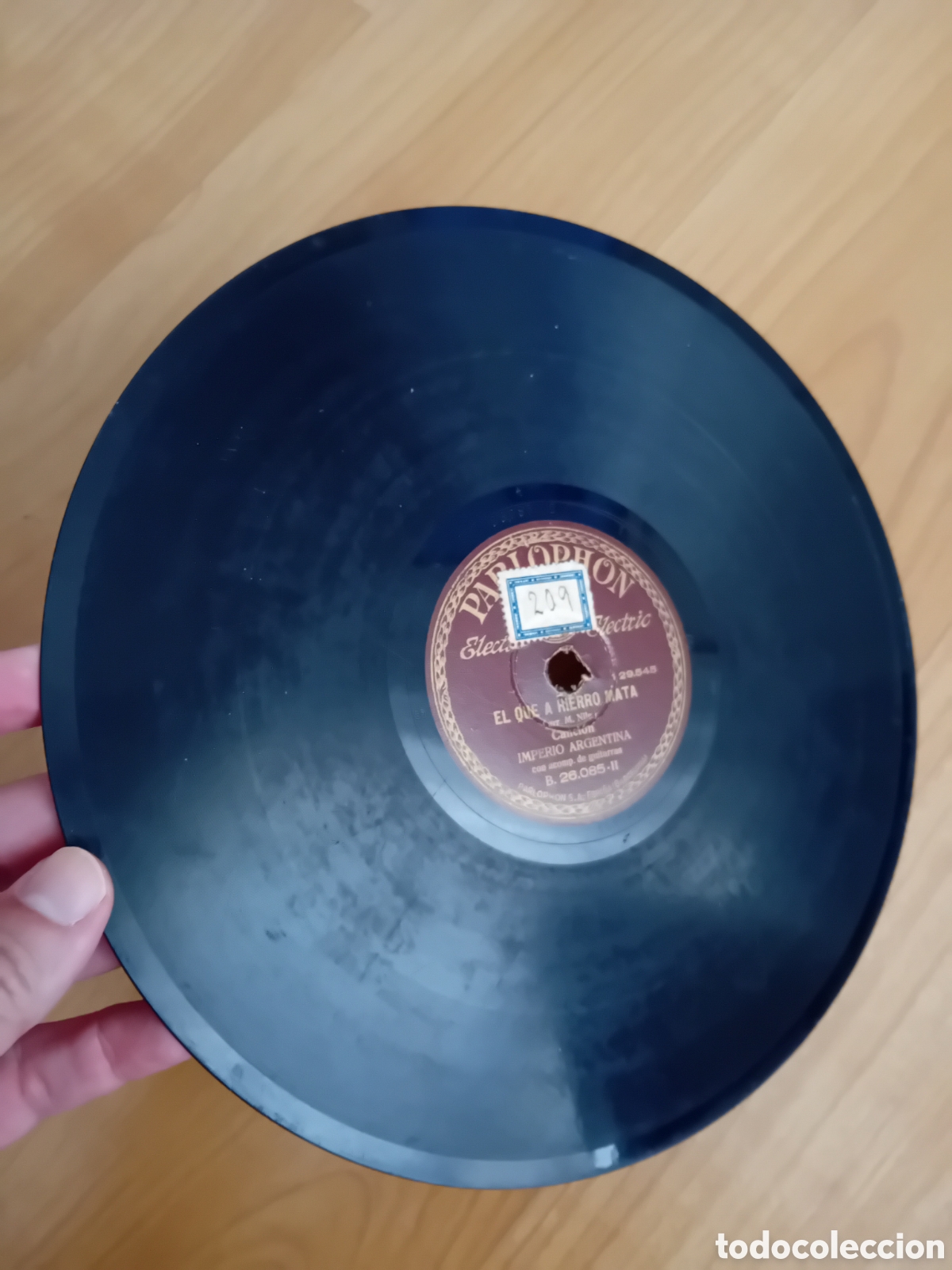 Discos de pizarra: IMPERIO ARGENTINA. CLAVELES. EL QUE A HIERRO MATA - Foto 3