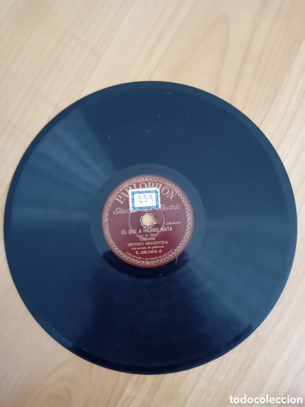 Discos de pizarra: IMPERIO ARGENTINA. CLAVELES. EL QUE A HIERRO MATA