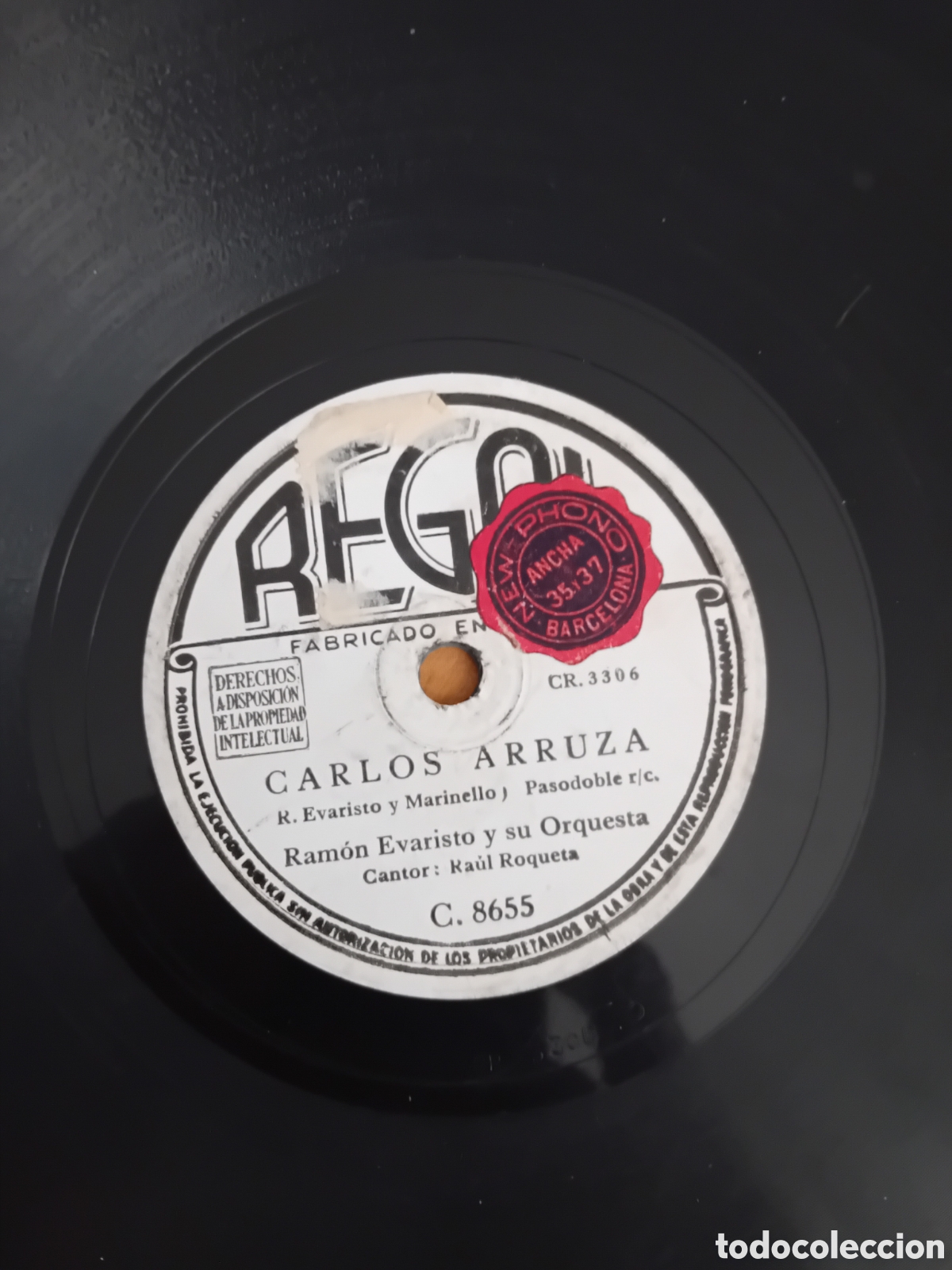 Discos de pizarra: RAMON EVARISTO. RAUL ROQUETA. QUE VIVAN LOS FEOS. CARLOS ARRUZA - Foto 2
