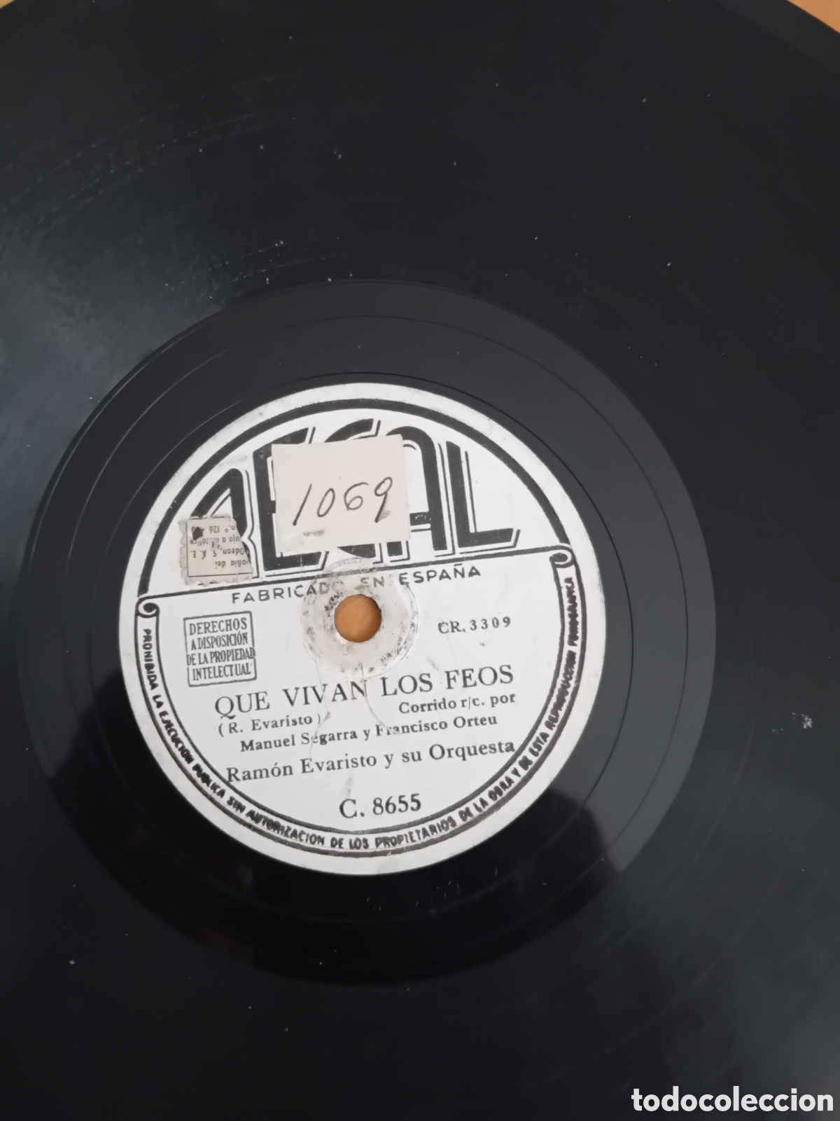 Discos de pizarra: RAMON EVARISTO. RAUL ROQUETA. QUE VIVAN LOS FEOS. CARLOS ARRUZA - Foto 5