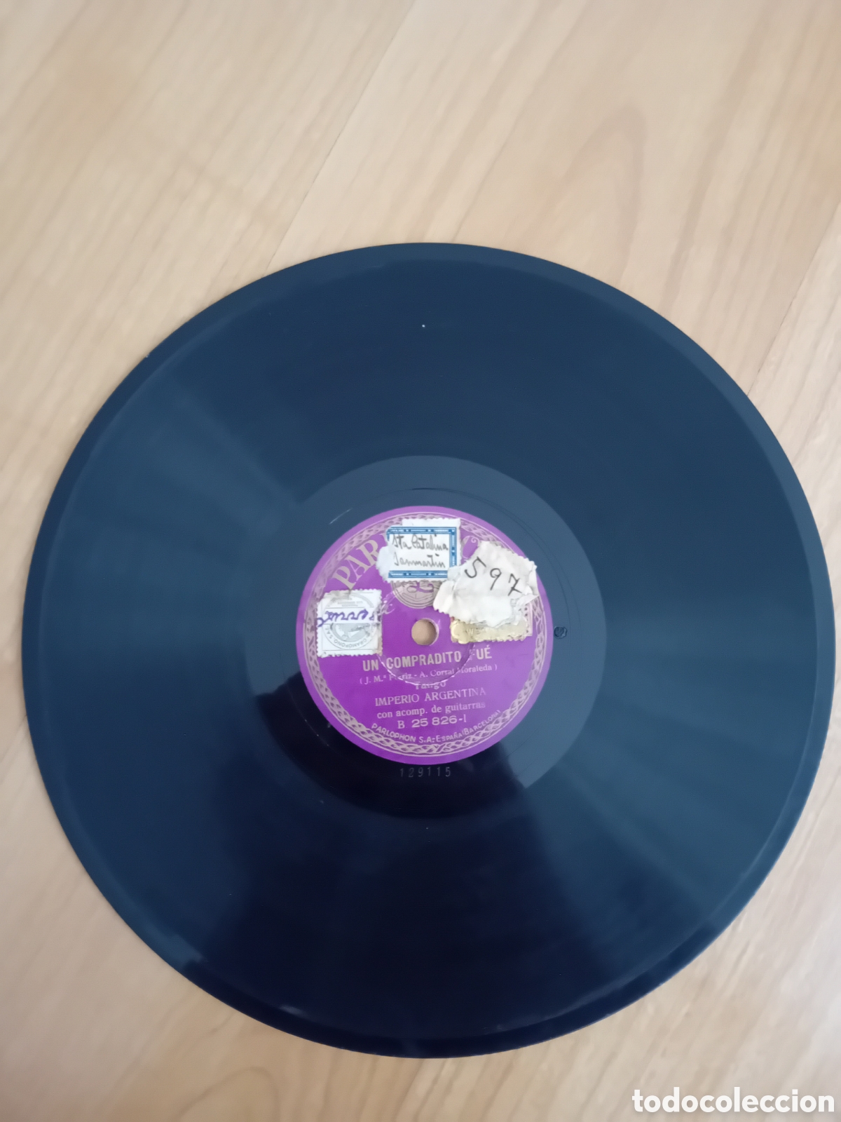 Discos de pizarra: IMPERIO ARGENTINA. UN COMPRADITO FUE. ZAMBITA MIA - Foto 4