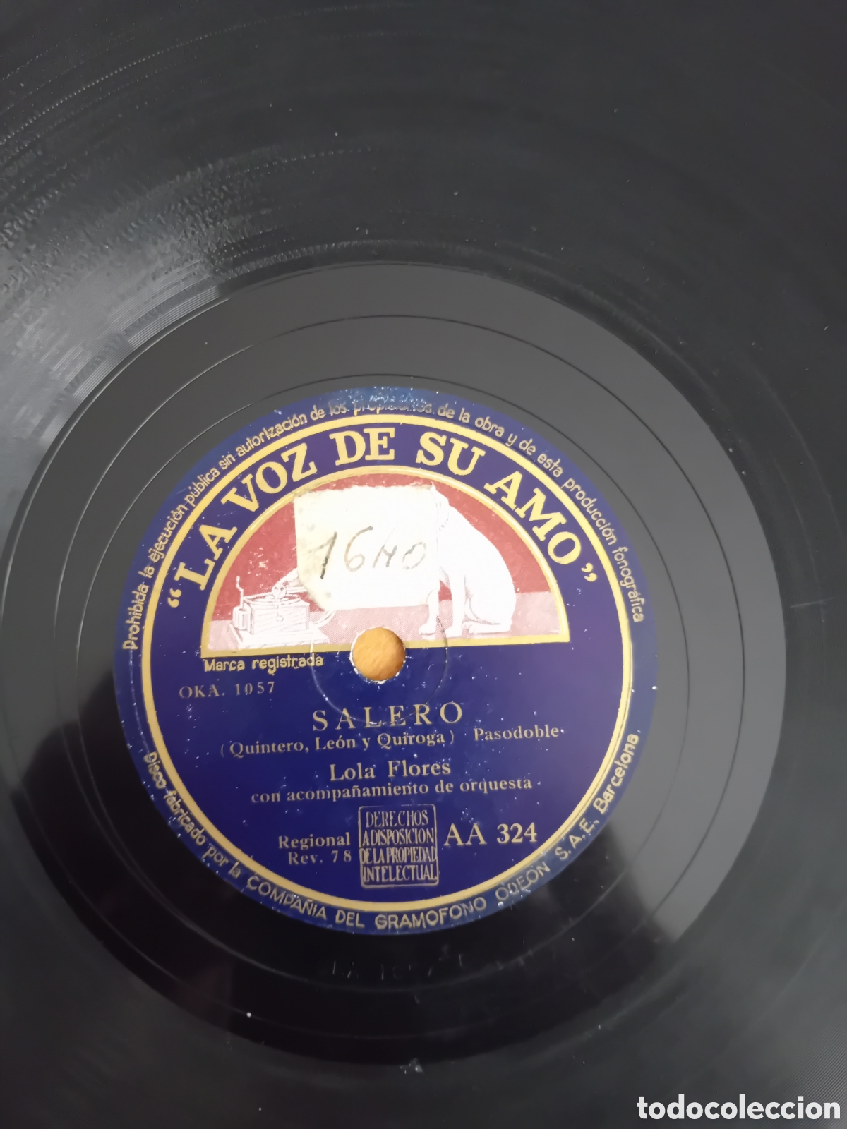 Discos de pizarra: LOLA FLORES. SALERO. AQUEL JURAMENTO - Foto 6