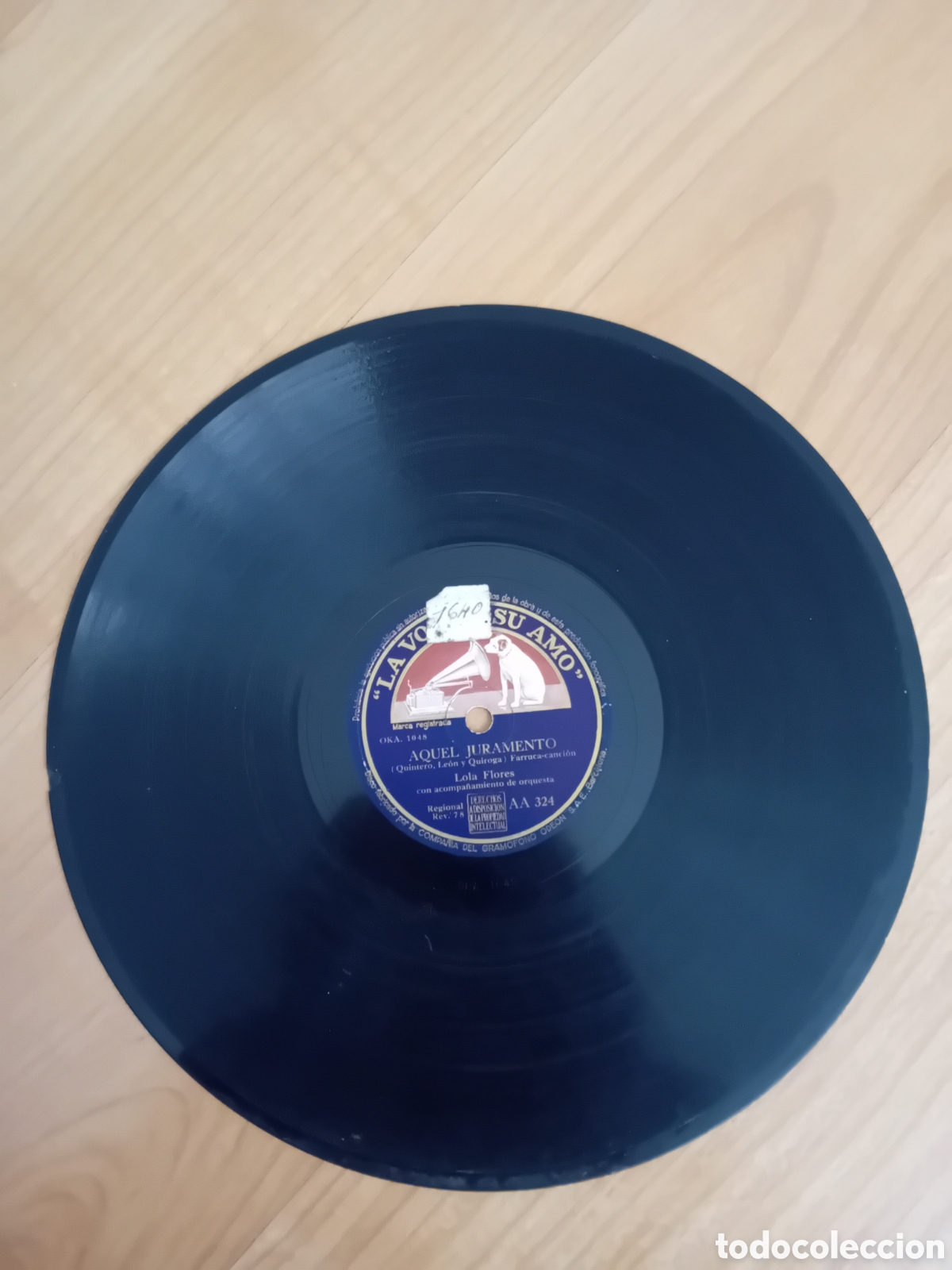 Discos de pizarra: LOLA FLORES. SALERO. AQUEL JURAMENTO
