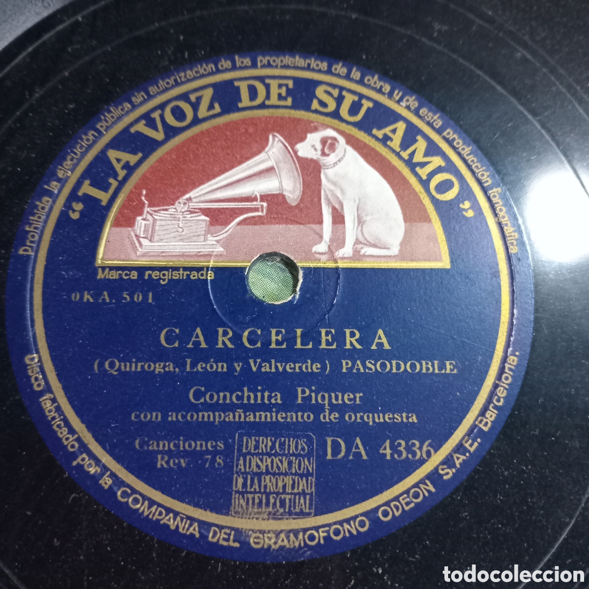Discos de pizarra: CONCHITA PIQUER - &rdquo; CARCELERA&rdquo; - Foto 2