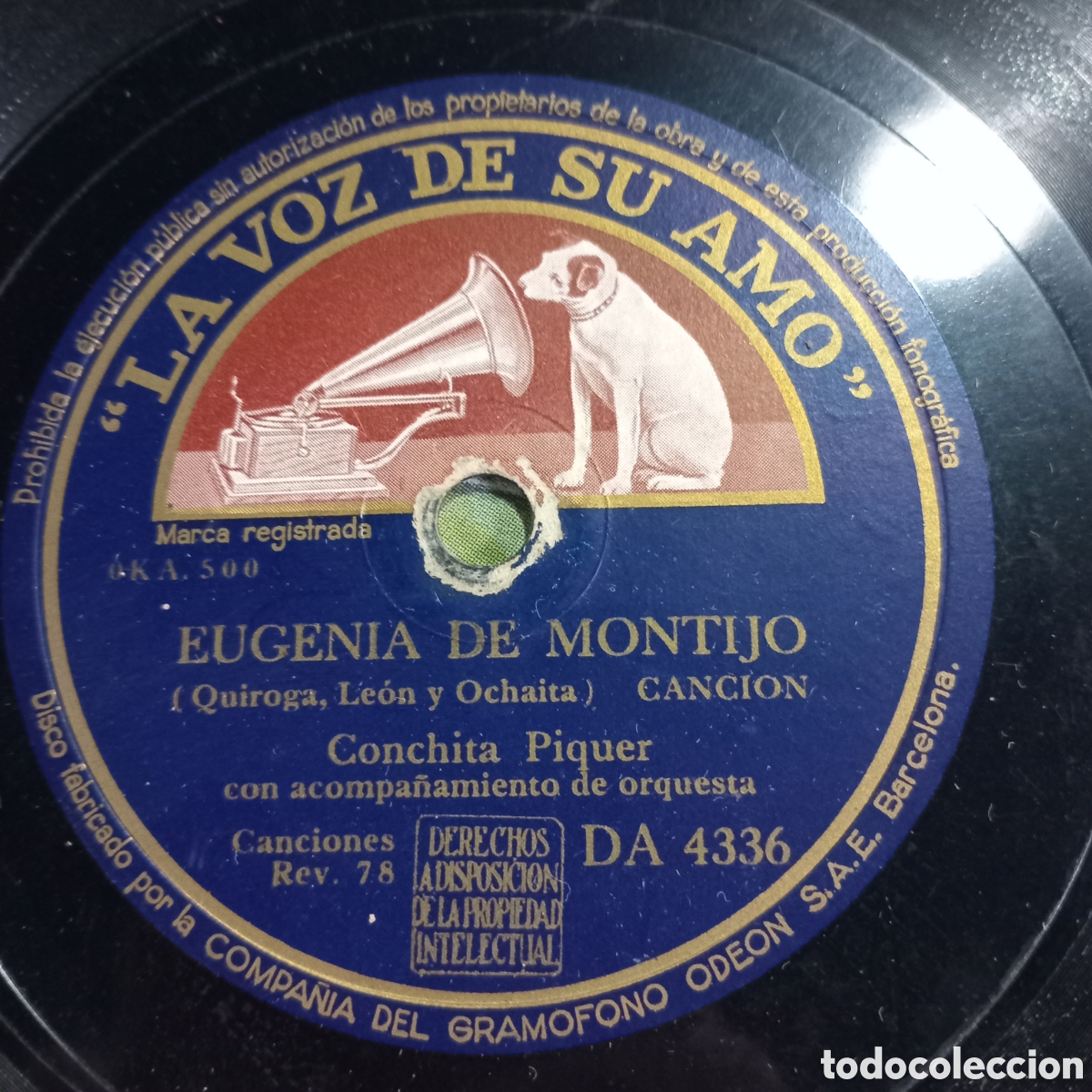 Discos de pizarra: CONCHITA PIQUER - &rdquo; CARCELERA&rdquo; - Foto 1