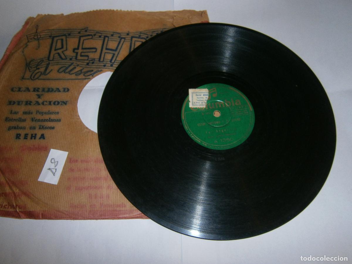 Discos de pizarra: ANTIGUO DISCO PIZARRA - ANGELILLO (ESTOY ENFERMO Y TE QUIERO - NI A MI MADRE LA HE QUERIDO)