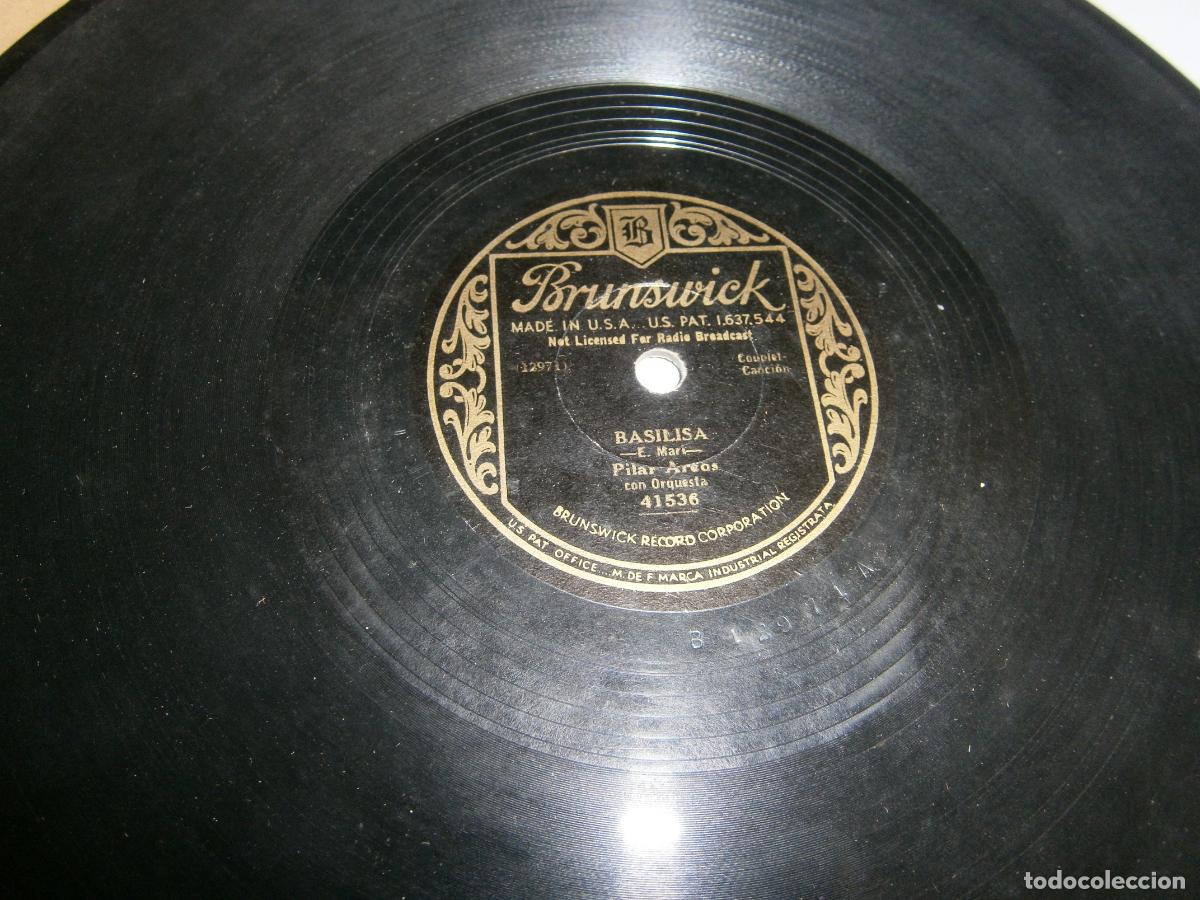 Discos de pizarra: ANTIGUO DISCO PIZARRA - PILAR ARCOS (BASILISA - RUBI) - Foto 3