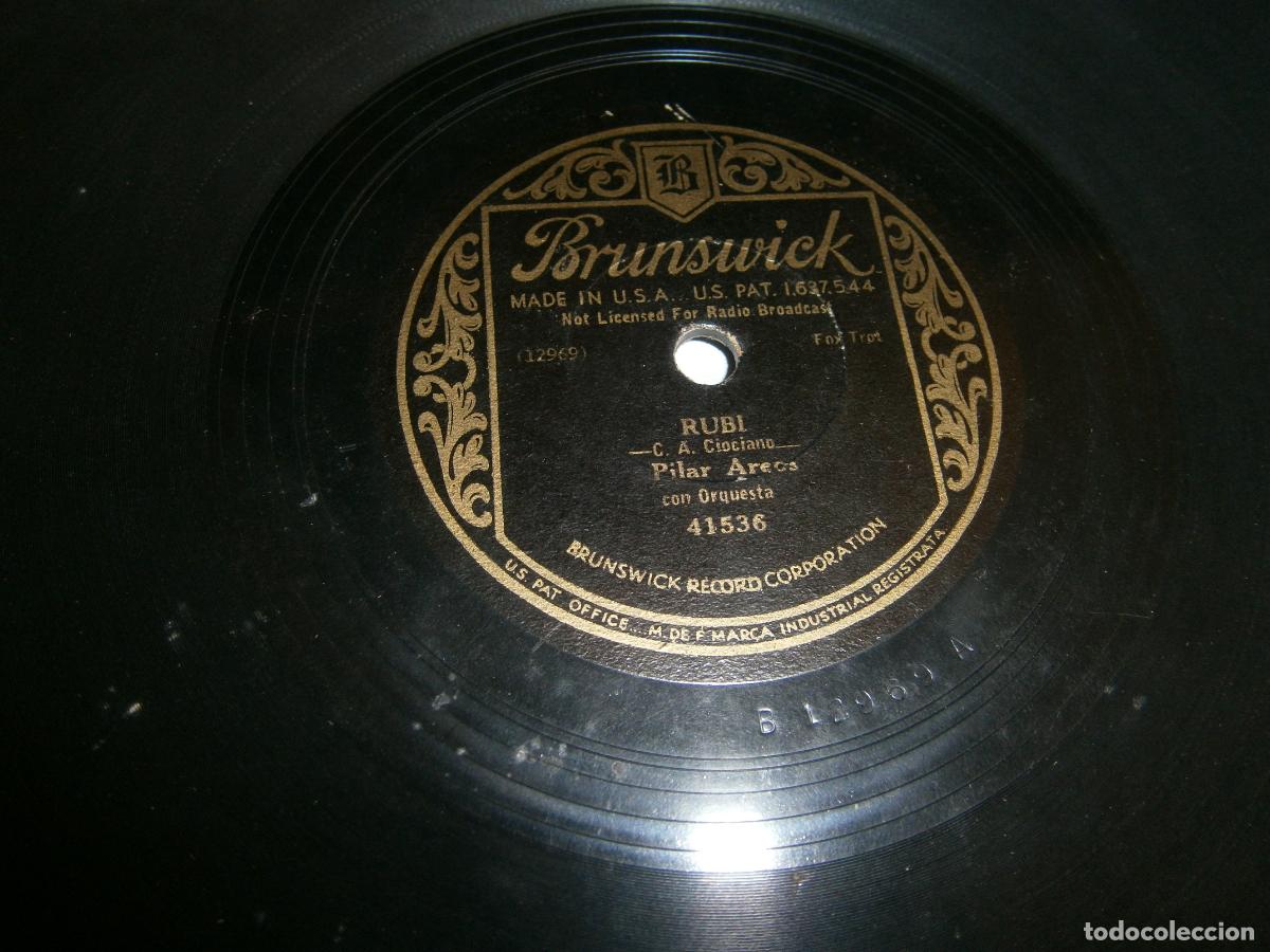 Discos de pizarra: ANTIGUO DISCO PIZARRA - PILAR ARCOS (BASILISA - RUBI) - Foto 4
