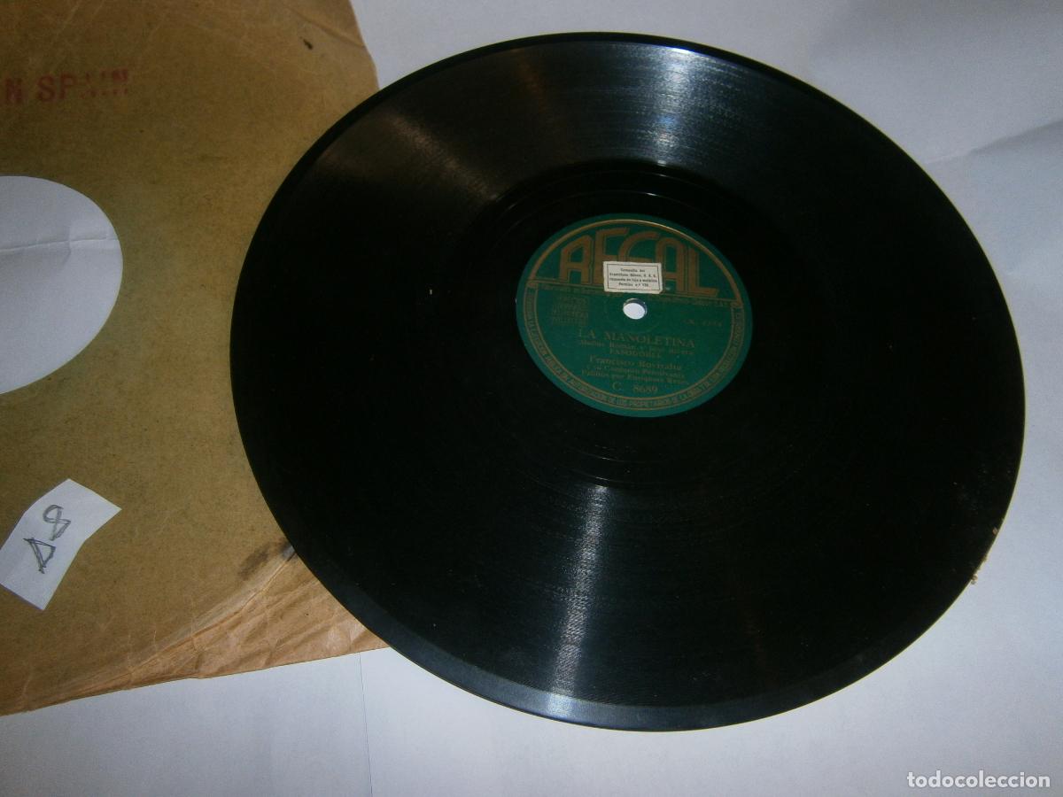 Discos de pizarra: ANTIGUO DISCO PIZARRA - FRANCISCO ROVIRALTA (ORGANILLERO- LA MANOLETINA)