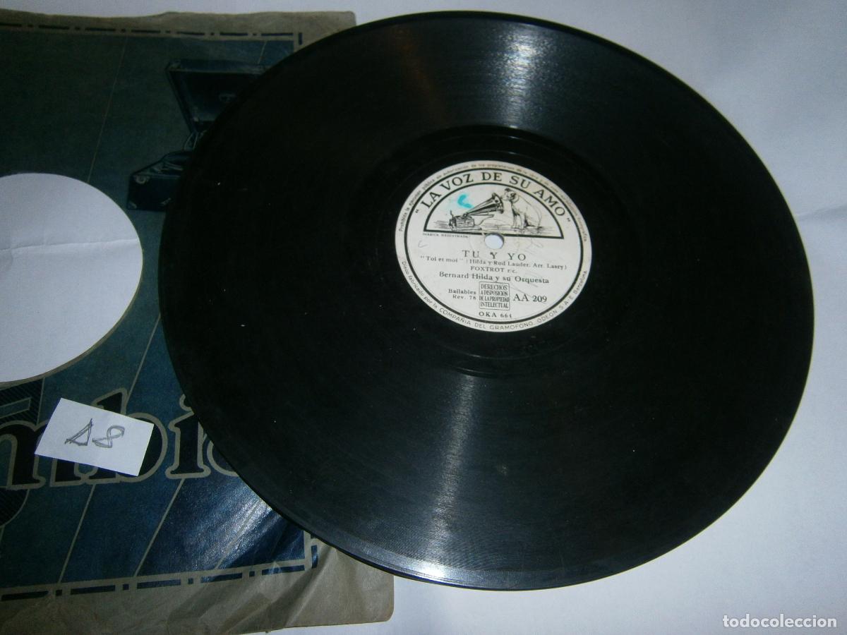 Discos de pizarra: ANTIGUO DISCO PIZARRA - BERNARD HILDA (MARCO POLO-TU Y YO)