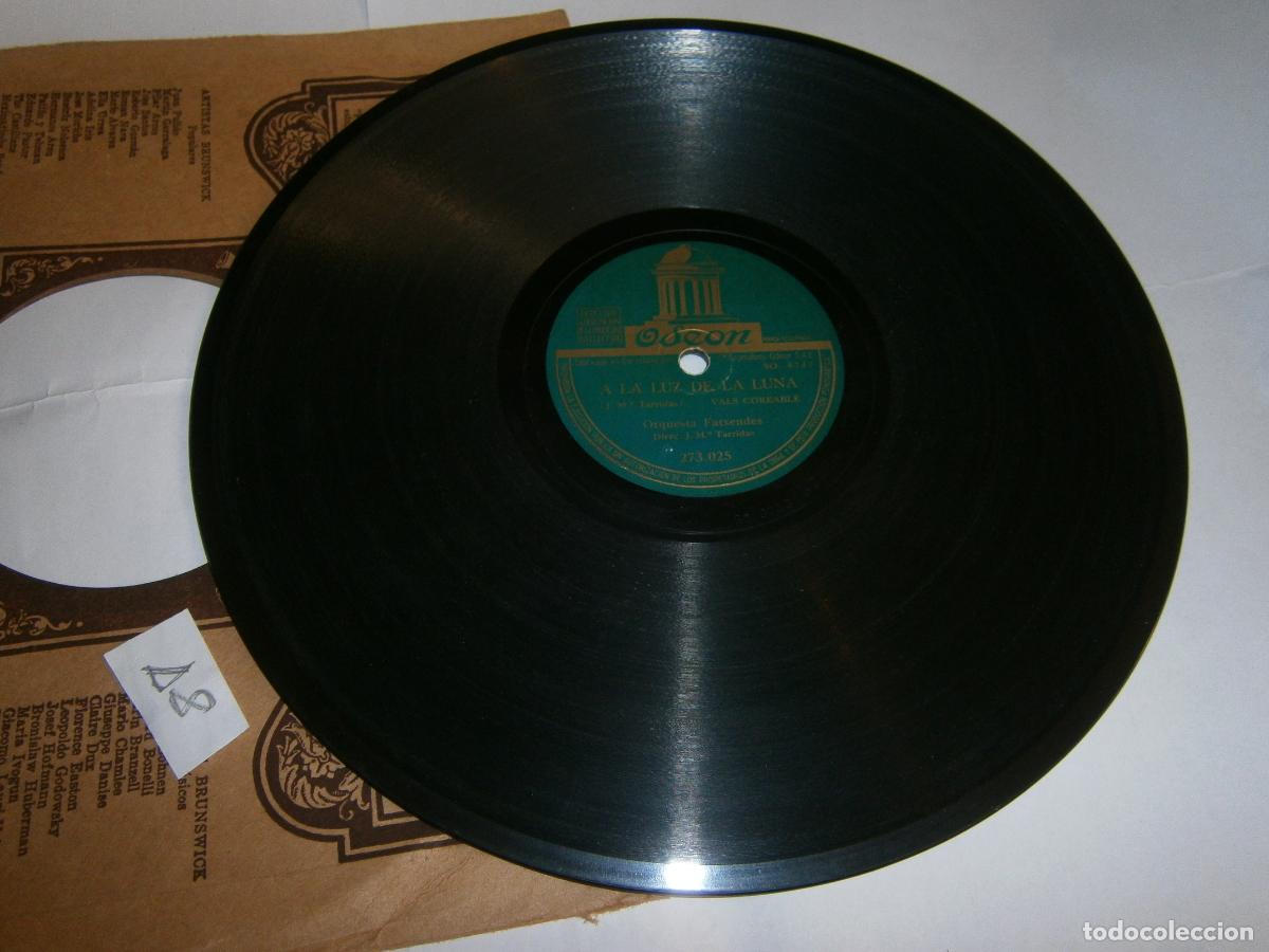 Discos de pizarra: ANTIGUO DISCO PIZARRA - ORQUESTA FATXENDES (ISLAS CANARIAS - A LA LUZ DE LA LUNA)