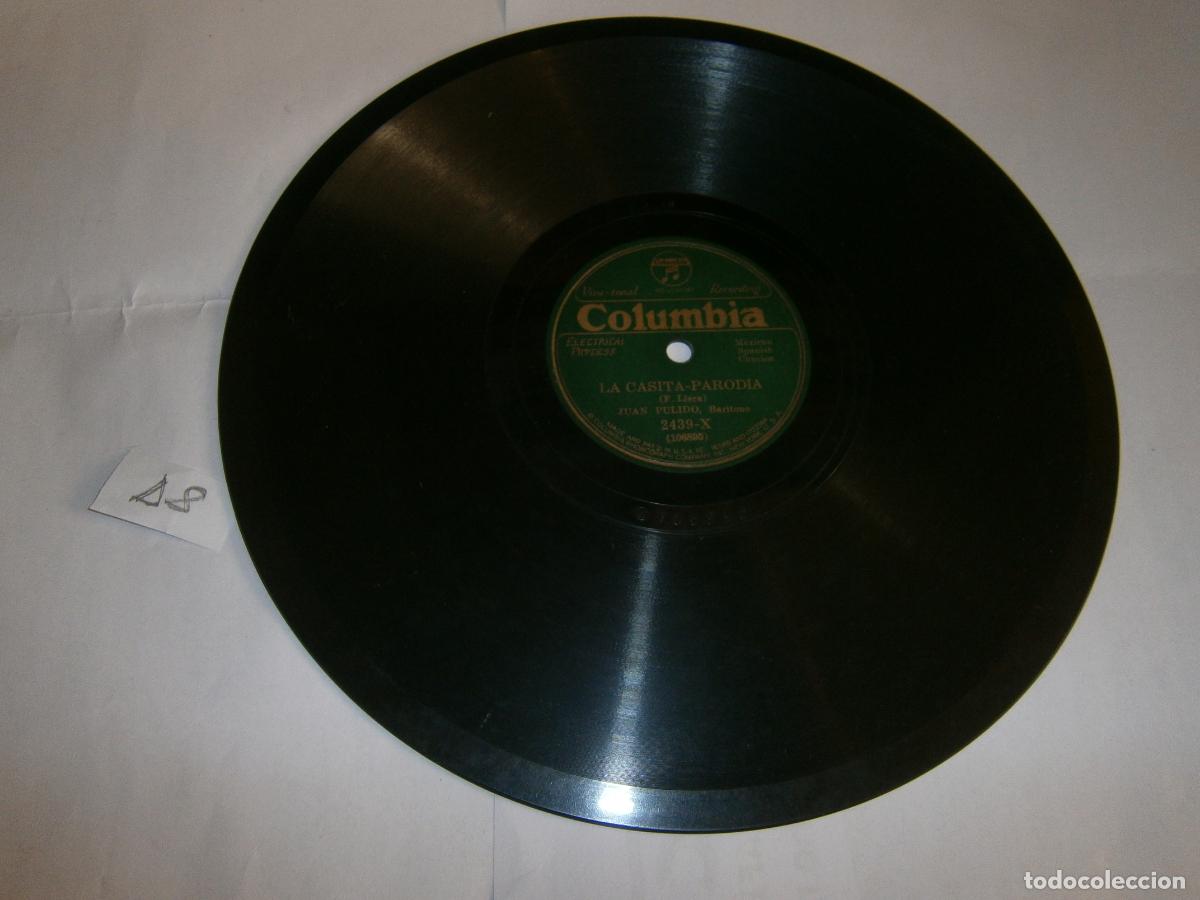 Discos de pizarra: ANTIGUO DISCO PIZARRA - JUAN PULIDO (LA CASITA - LA PALOMA)