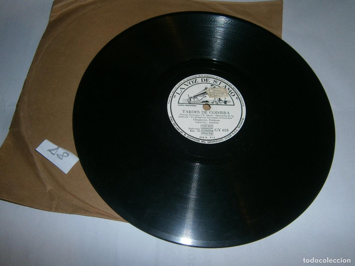 Discos de pizarra: ANTIGUO DISCO PIZARRA - ORQUESTA DEMON (TARDES DE COIMBRA - EL TRIQUITRUCO)