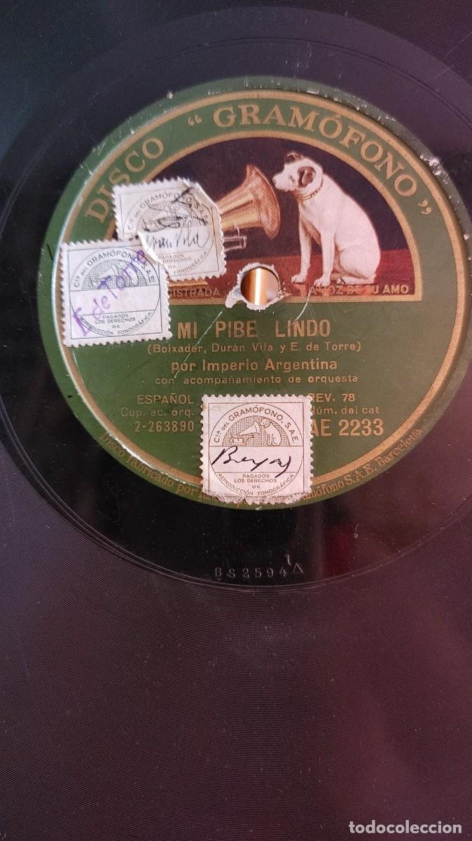 Discos de pizarra: IMPERIO ARGENTINA-PIZARRA LLORA CORAZON - Foto 3